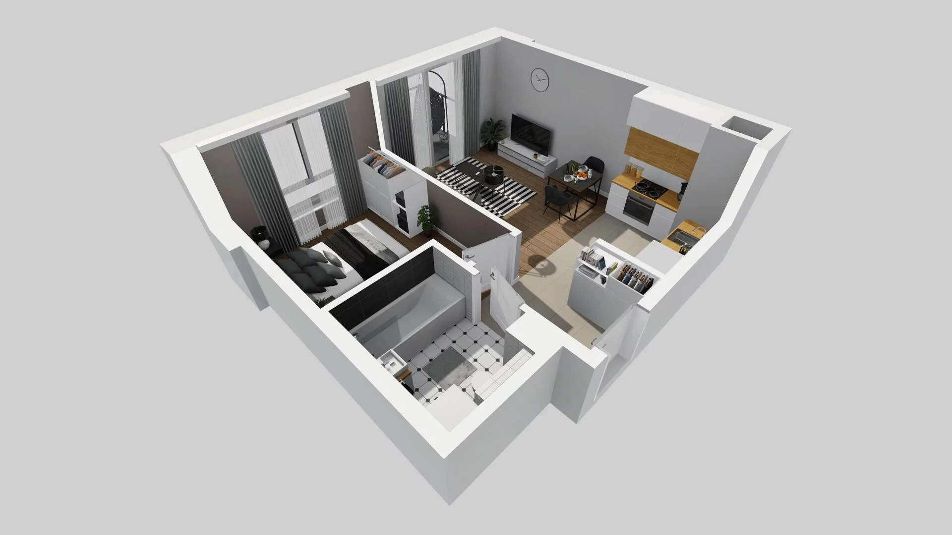 2 pokoje, mieszkanie 38,09 m², piętro 4, oferta nr A/121, Metro Zachód 8 bud. A, C, Warszawa, Bemowo, Chrzanów, ul. Szeligowska