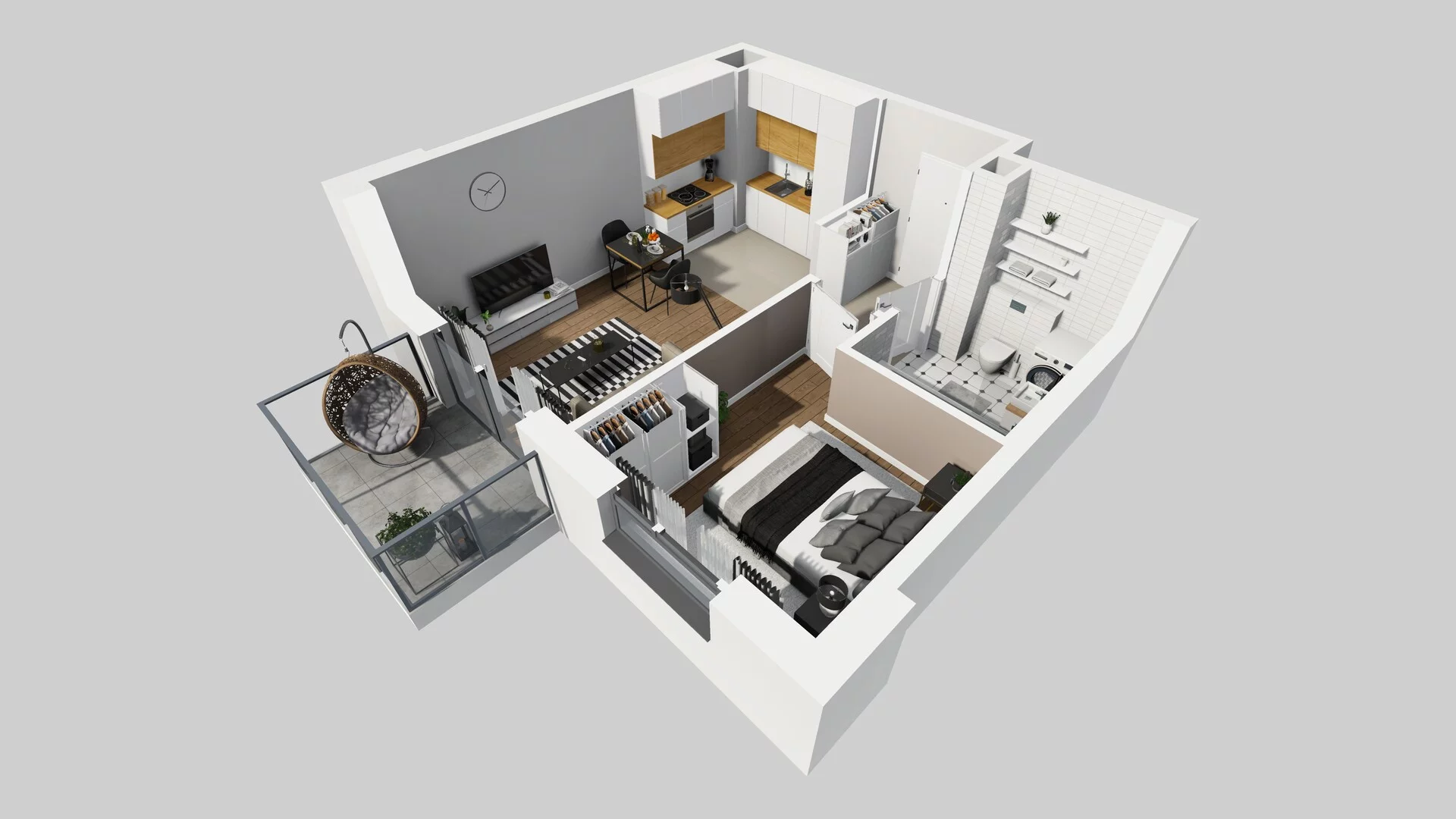 2 pokoje, mieszkanie 38,09 m², piętro 4, oferta nr A/121, Metro Zachód 8 bud. A, C, Warszawa, Bemowo, Chrzanów, ul. Szeligowska