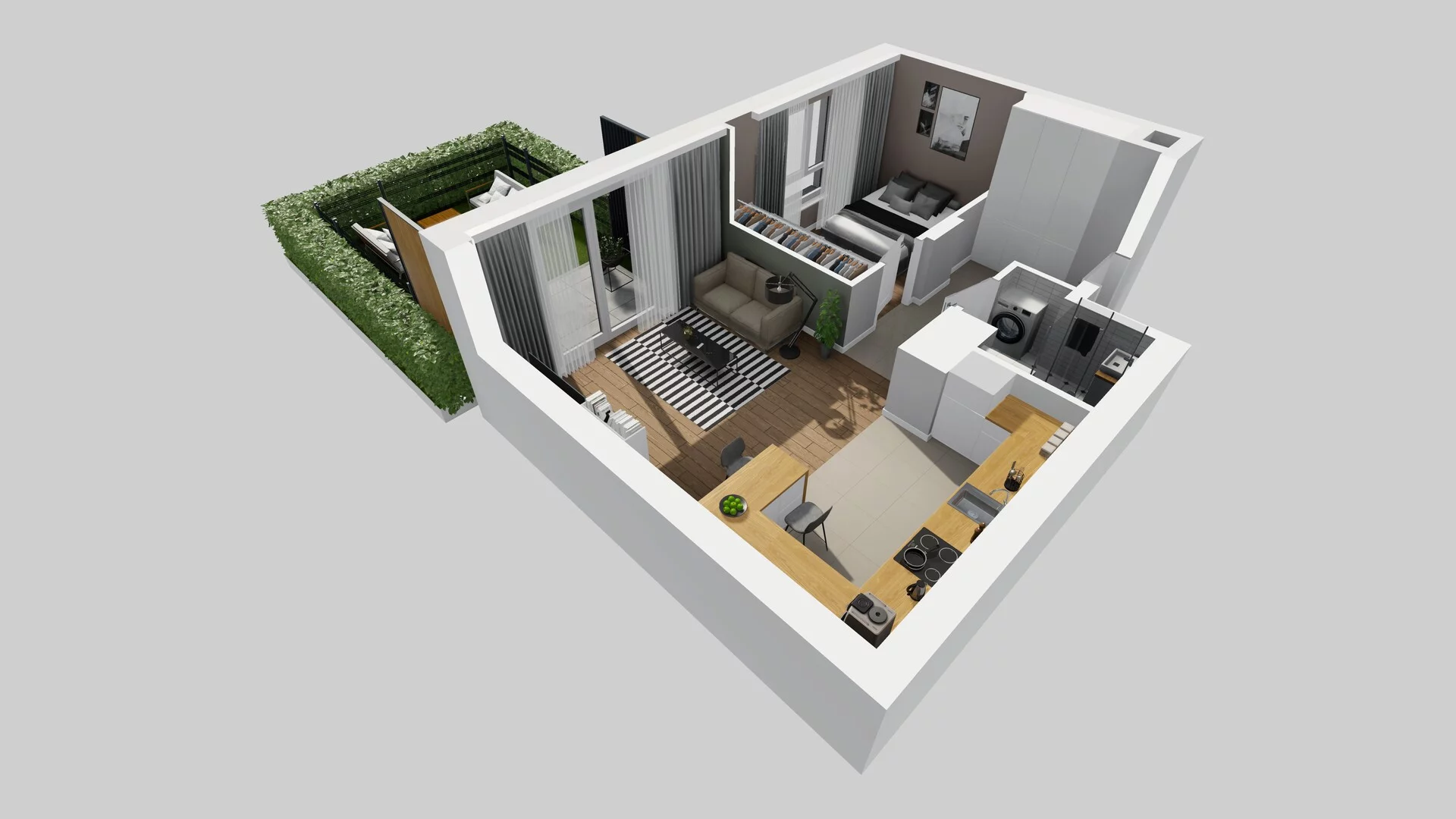 2 pokoje, mieszkanie 44,73 m², parter, oferta nr C/1, Metro Zachód 8 bud. A, C, Warszawa, Bemowo, Chrzanów, ul. Szeligowska