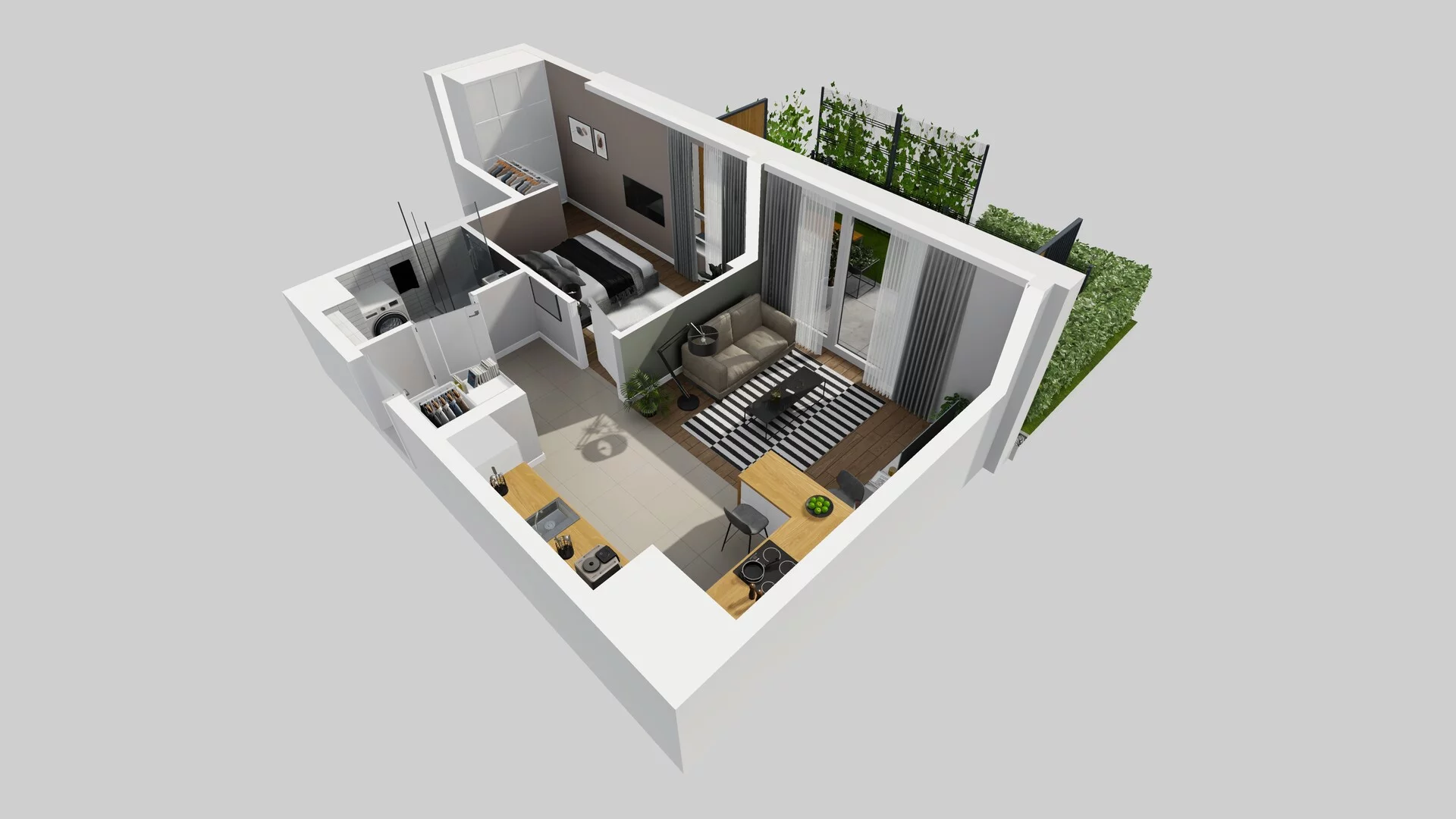 2 pokoje, mieszkanie 42,25 m², parter, oferta nr C/2, Metro Zachód 8 bud. A, C, Warszawa, Bemowo, Chrzanów, ul. Szeligowska