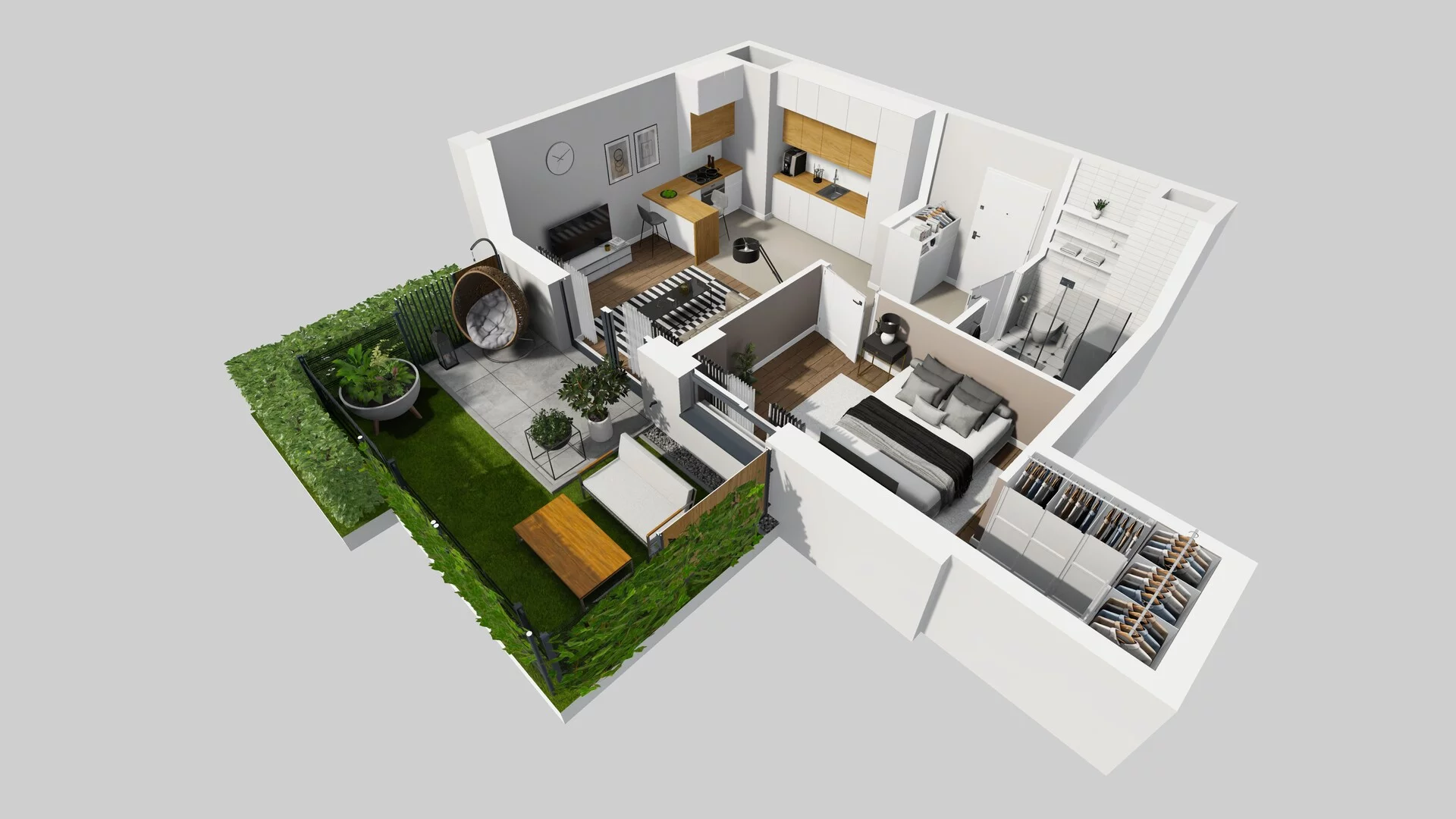 2 pokoje, mieszkanie 42,25 m², parter, oferta nr C/2, Metro Zachód 8 bud. A, C, Warszawa, Bemowo, Chrzanów, ul. Szeligowska