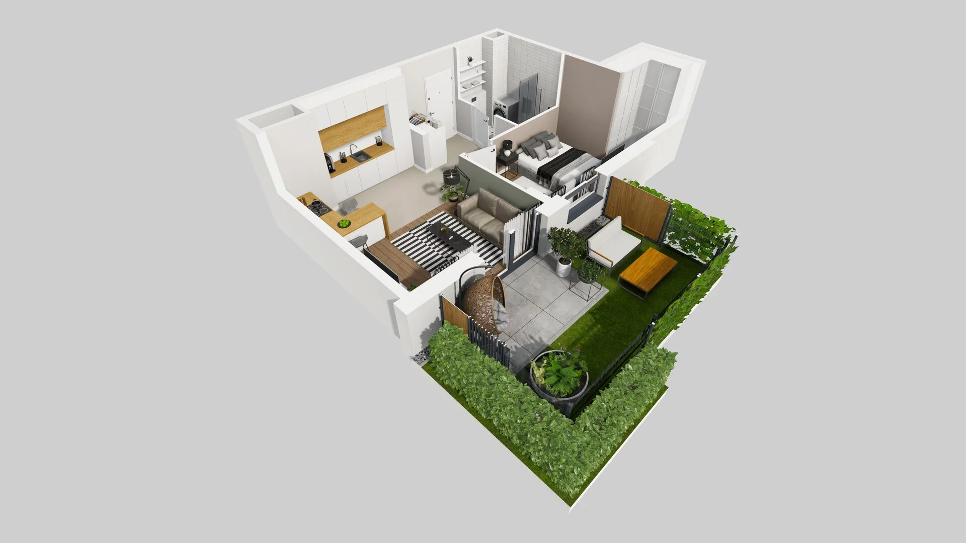 2 pokoje, mieszkanie 42,25 m², parter, oferta nr C/2, Metro Zachód 8 bud. A, C, Warszawa, Bemowo, Chrzanów, ul. Szeligowska