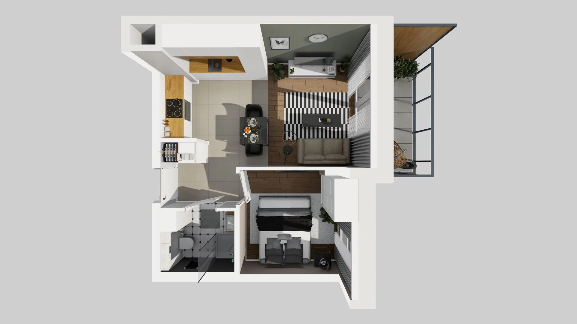 2 pokoje, mieszkanie 33,37 m², piętro 1, oferta nr C/12, Metro Zachód 8 bud. A, C, Warszawa, Bemowo, Chrzanów, ul. Szeligowska