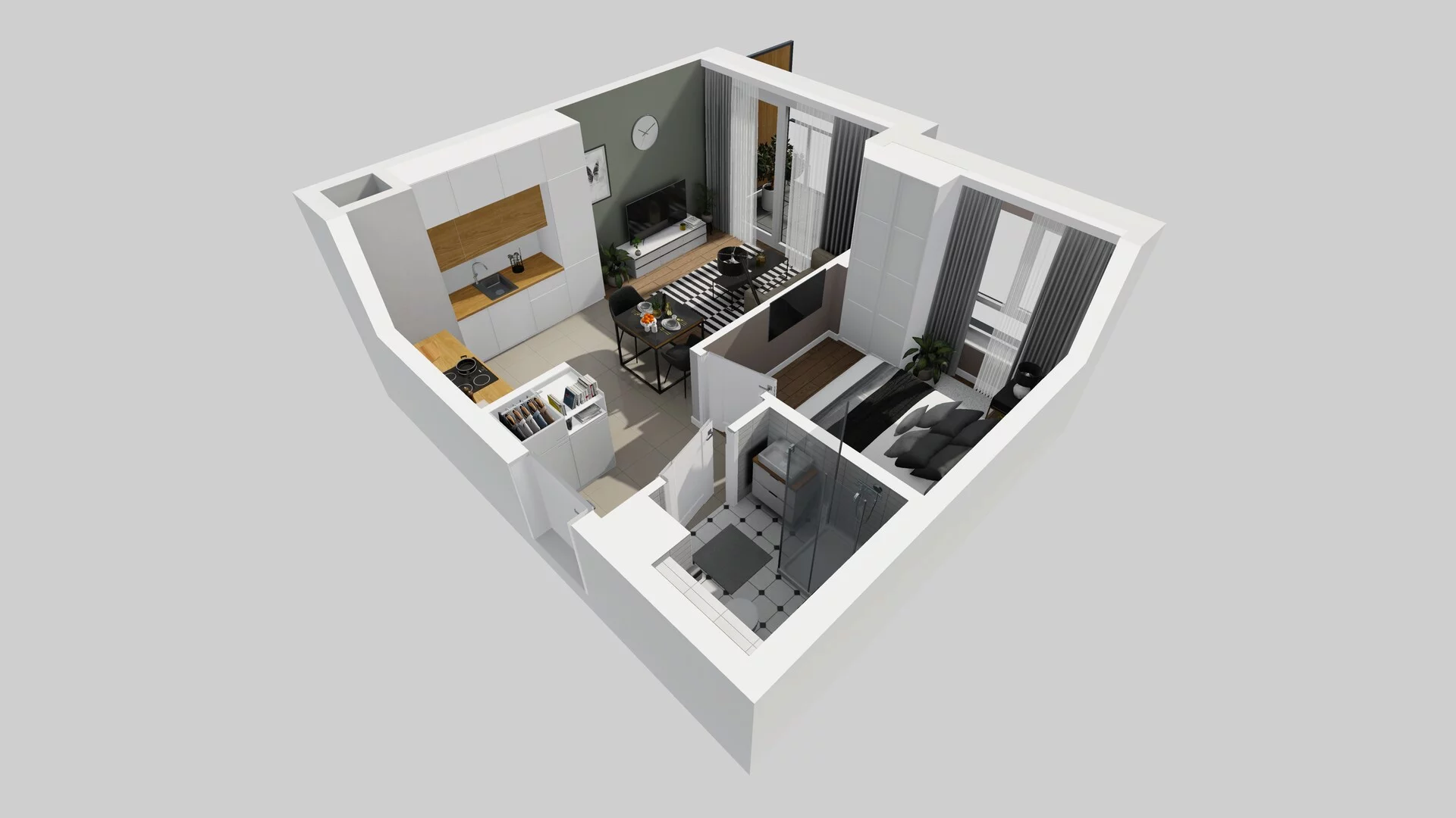 2 pokoje, mieszkanie 33,37 m², piętro 1, oferta nr C/12, Metro Zachód 8 bud. A, C, Warszawa, Bemowo, Chrzanów, ul. Szeligowska