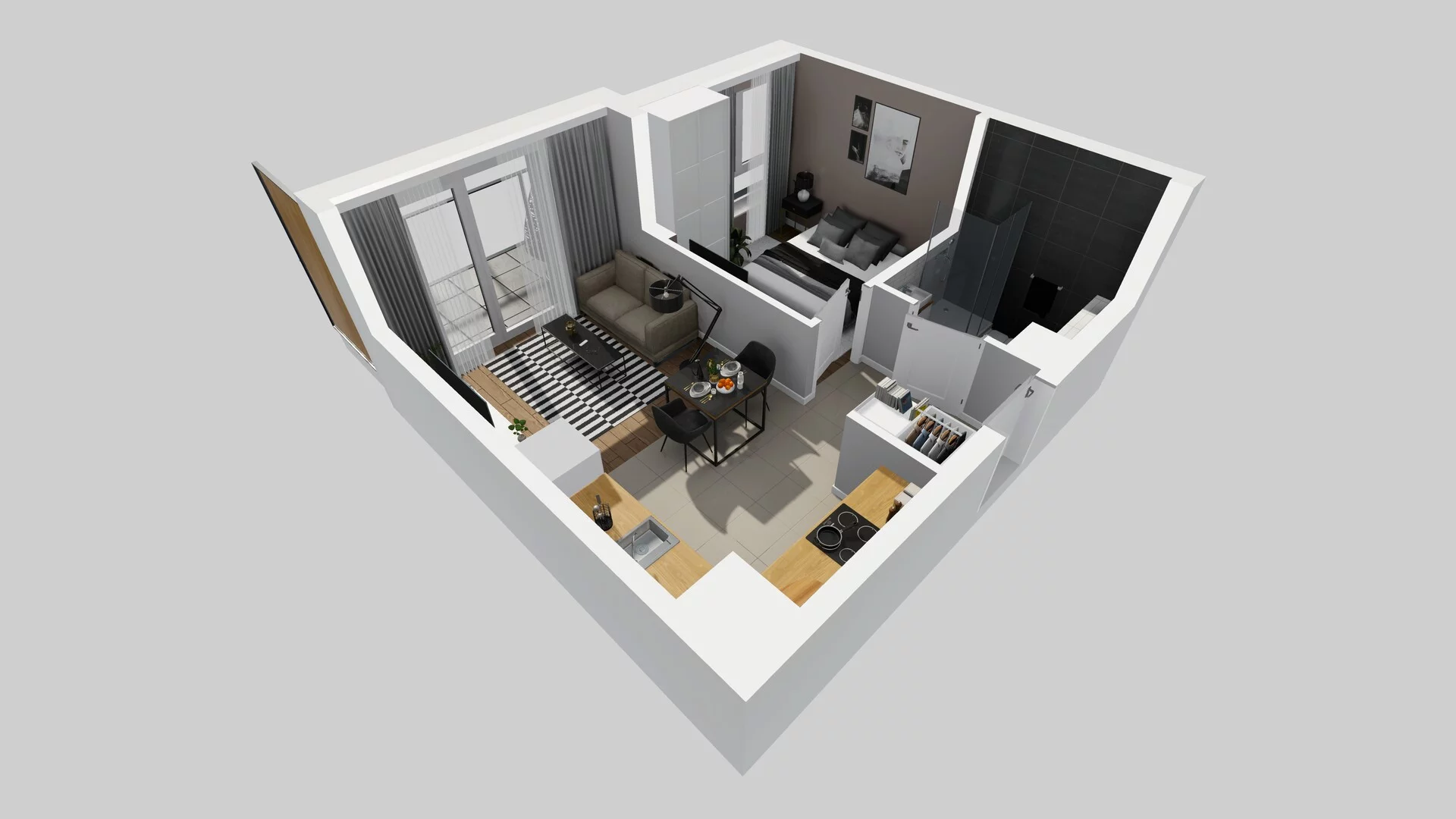 2 pokoje, mieszkanie 33,37 m², piętro 1, oferta nr C/12, Metro Zachód 8 bud. A, C, Warszawa, Bemowo, Chrzanów, ul. Szeligowska