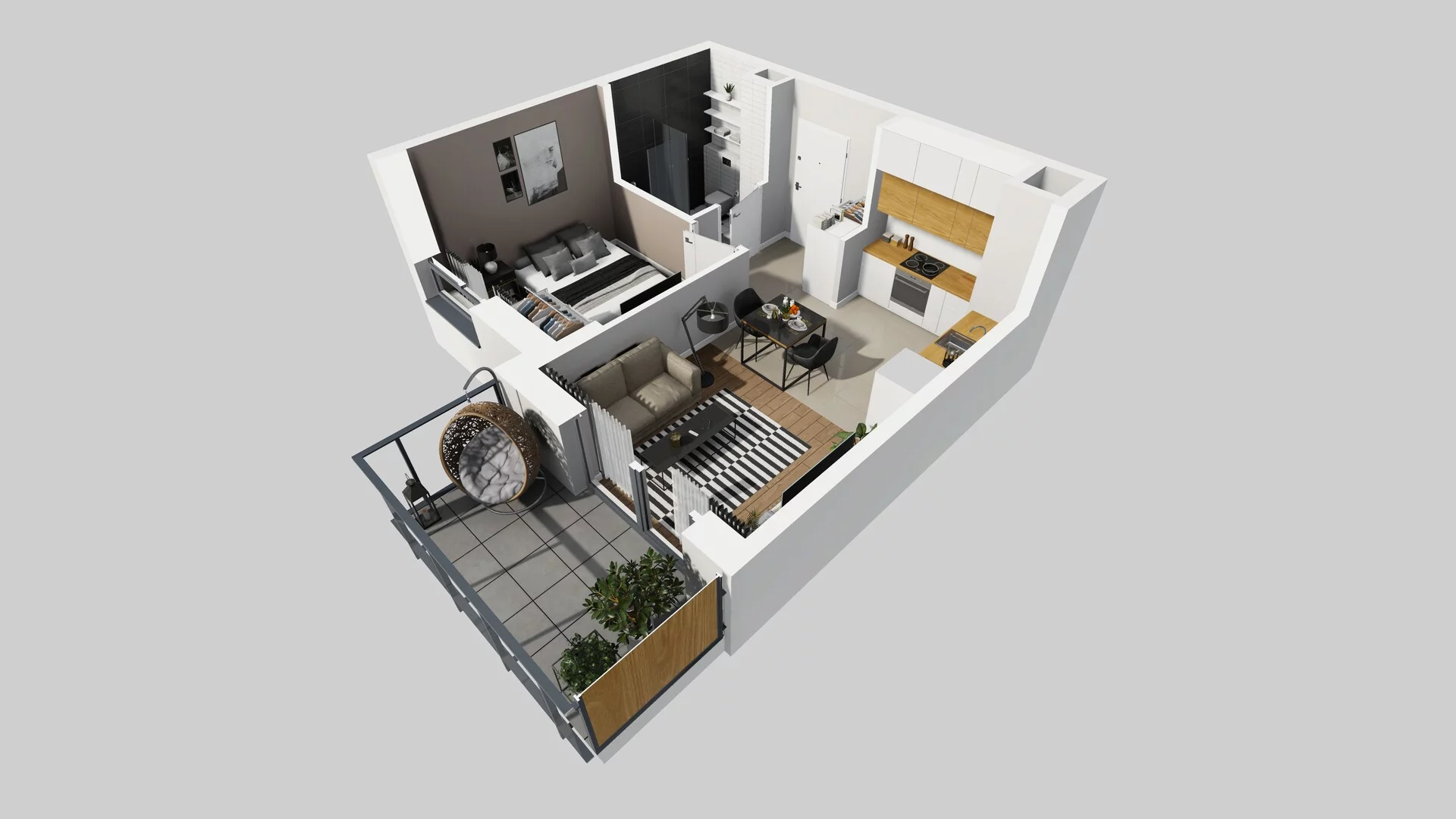 2 pokoje, mieszkanie 33,37 m², piętro 1, oferta nr C/12, Metro Zachód 8 bud. A, C, Warszawa, Bemowo, Chrzanów, ul. Szeligowska
