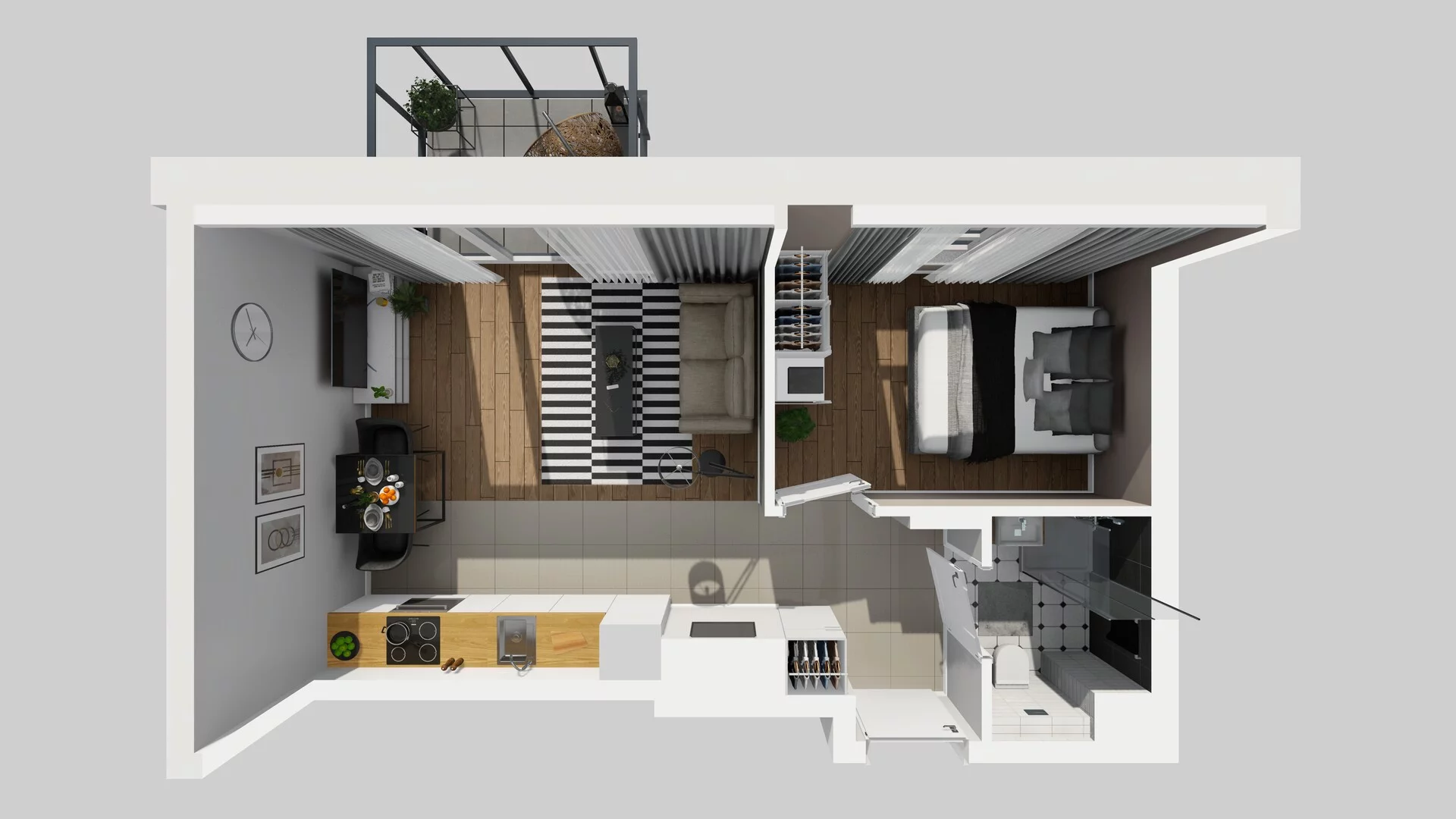 2 pokoje, mieszkanie 35,02 m², piętro 2, oferta nr C/20, Metro Zachód 8 bud. A, C, Warszawa, Bemowo, Chrzanów, ul. Szeligowska