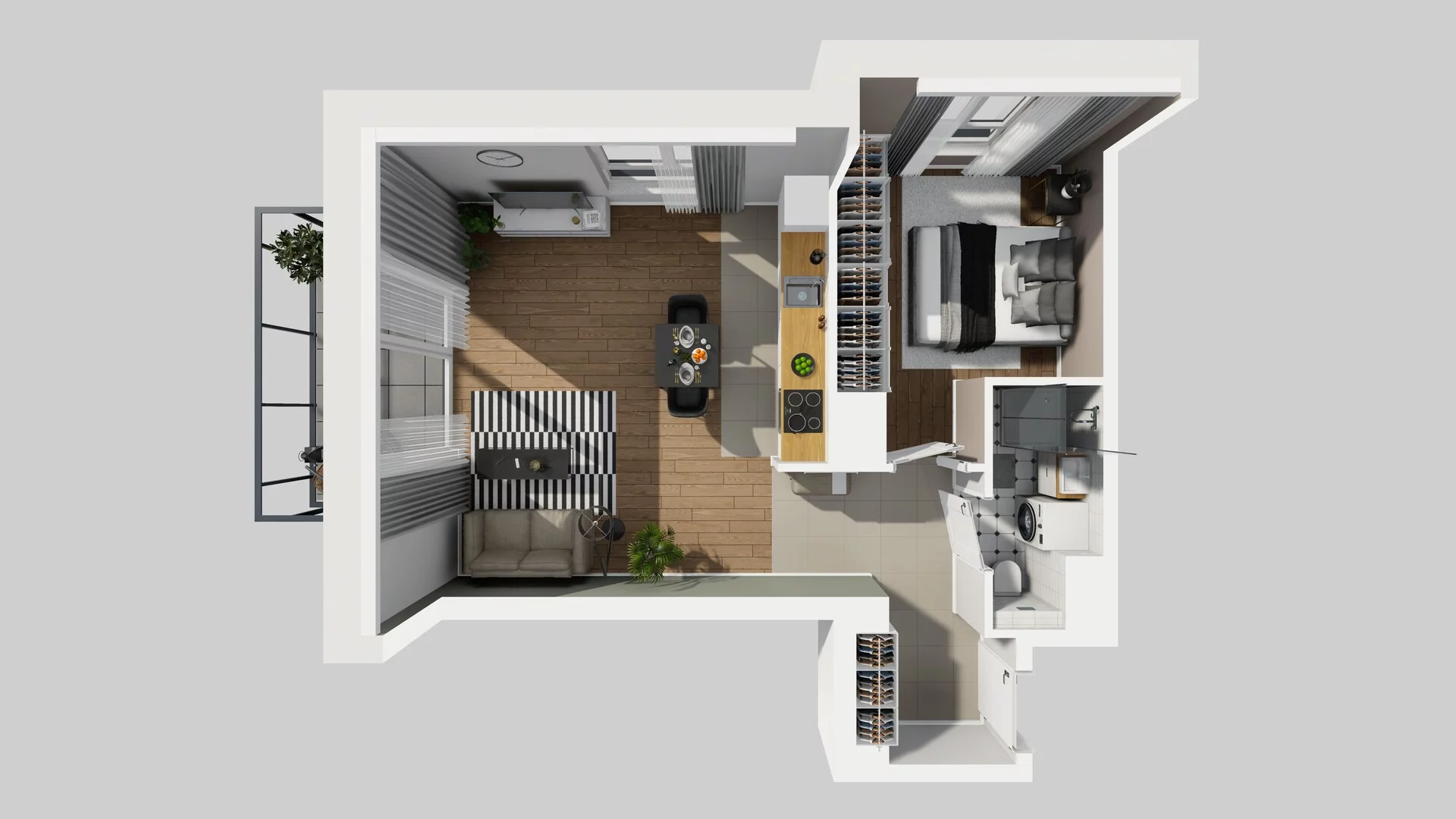2 pokoje, mieszkanie 46,41 m², piętro 2, oferta nr C/24, Metro Zachód 8 bud. A, C, Warszawa, Bemowo, Chrzanów, ul. Szeligowska