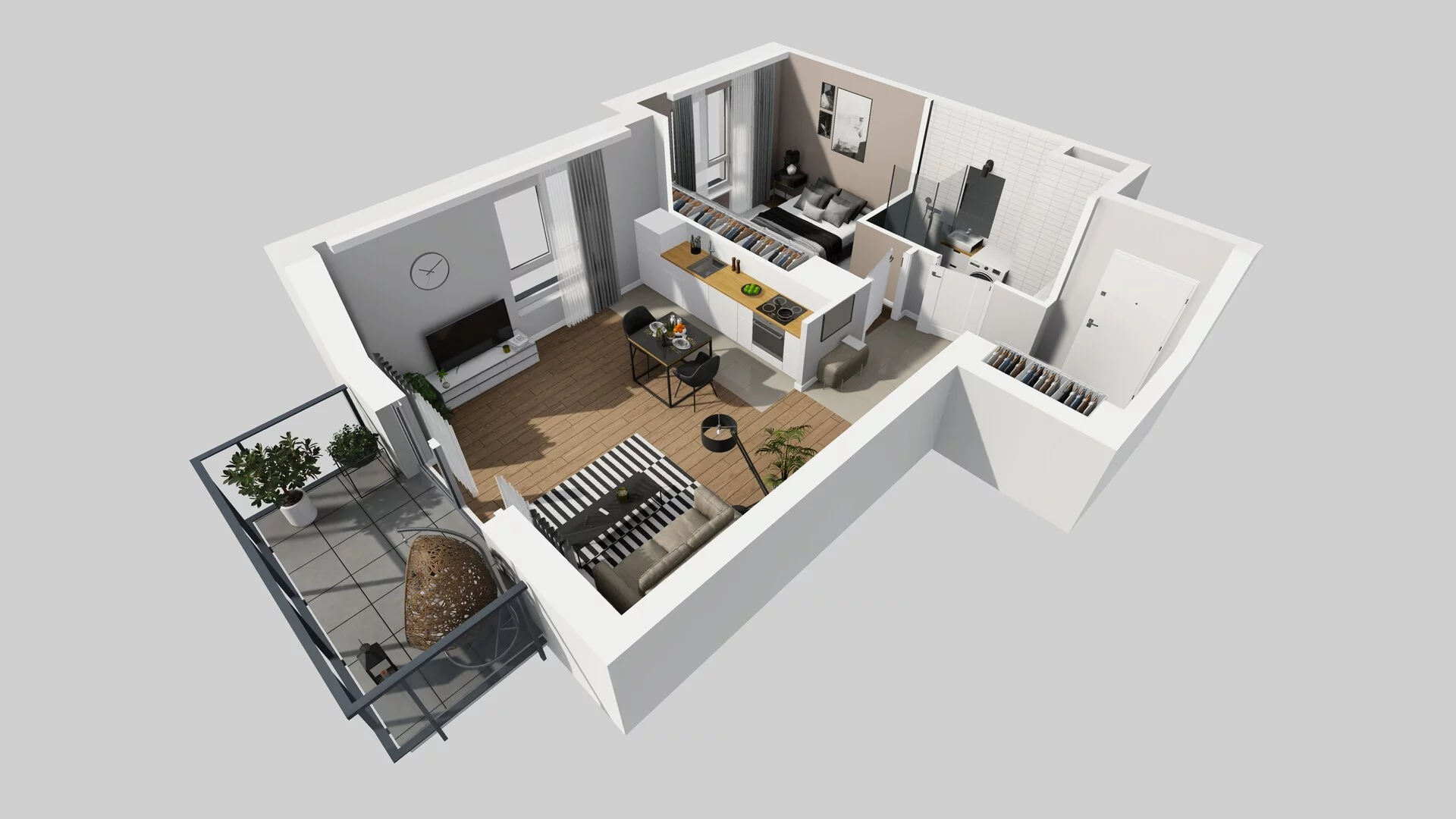 2 pokoje, mieszkanie 46,41 m², piętro 2, oferta nr C/24, Metro Zachód 8 bud. A, C, Warszawa, Bemowo, Chrzanów, ul. Szeligowska