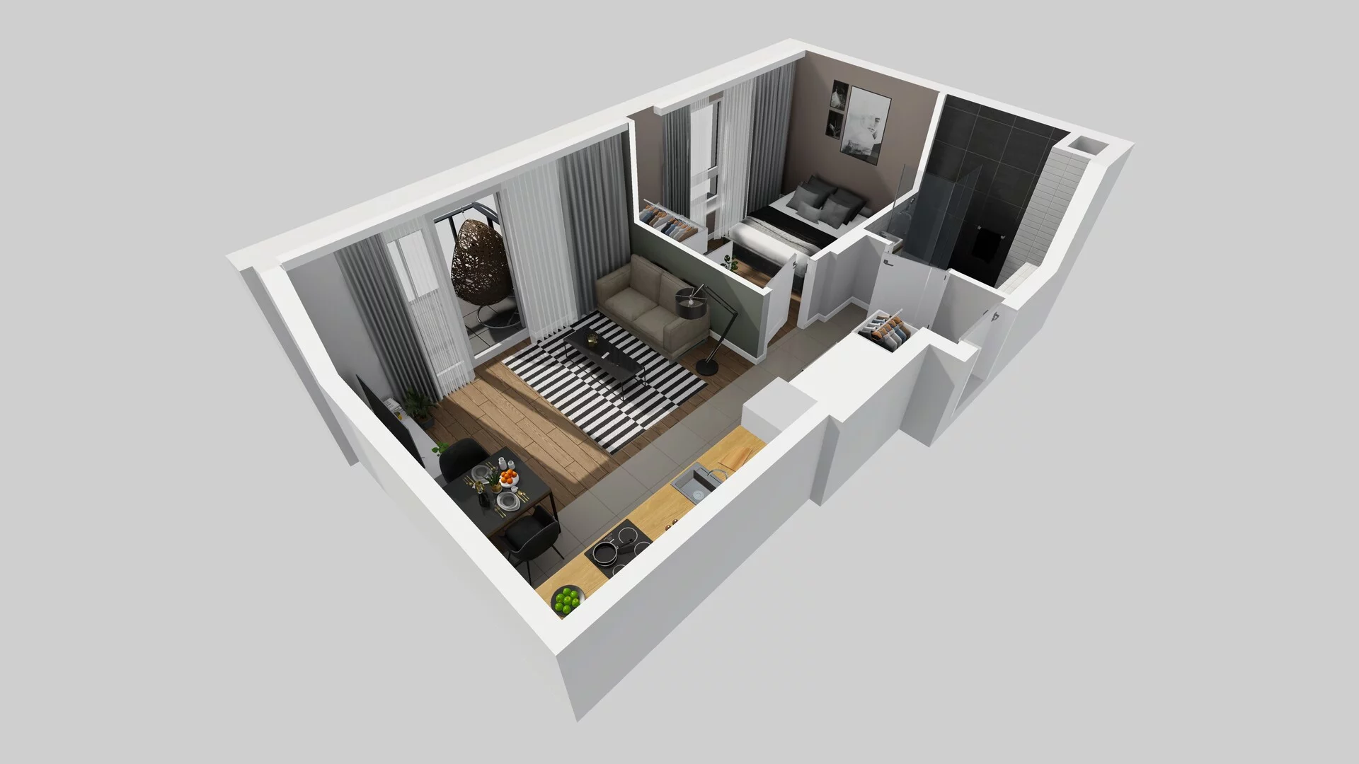 2 pokoje, mieszkanie 35,02 m², piętro 3, oferta nr C/30, Metro Zachód 8 bud. A, C, Warszawa, Bemowo, Chrzanów, ul. Szeligowska