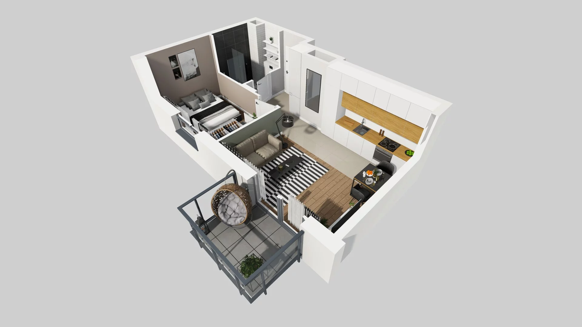 2 pokoje, mieszkanie 35,02 m², piętro 3, oferta nr C/30, Metro Zachód 8 bud. A, C, Warszawa, Bemowo, Chrzanów, ul. Szeligowska