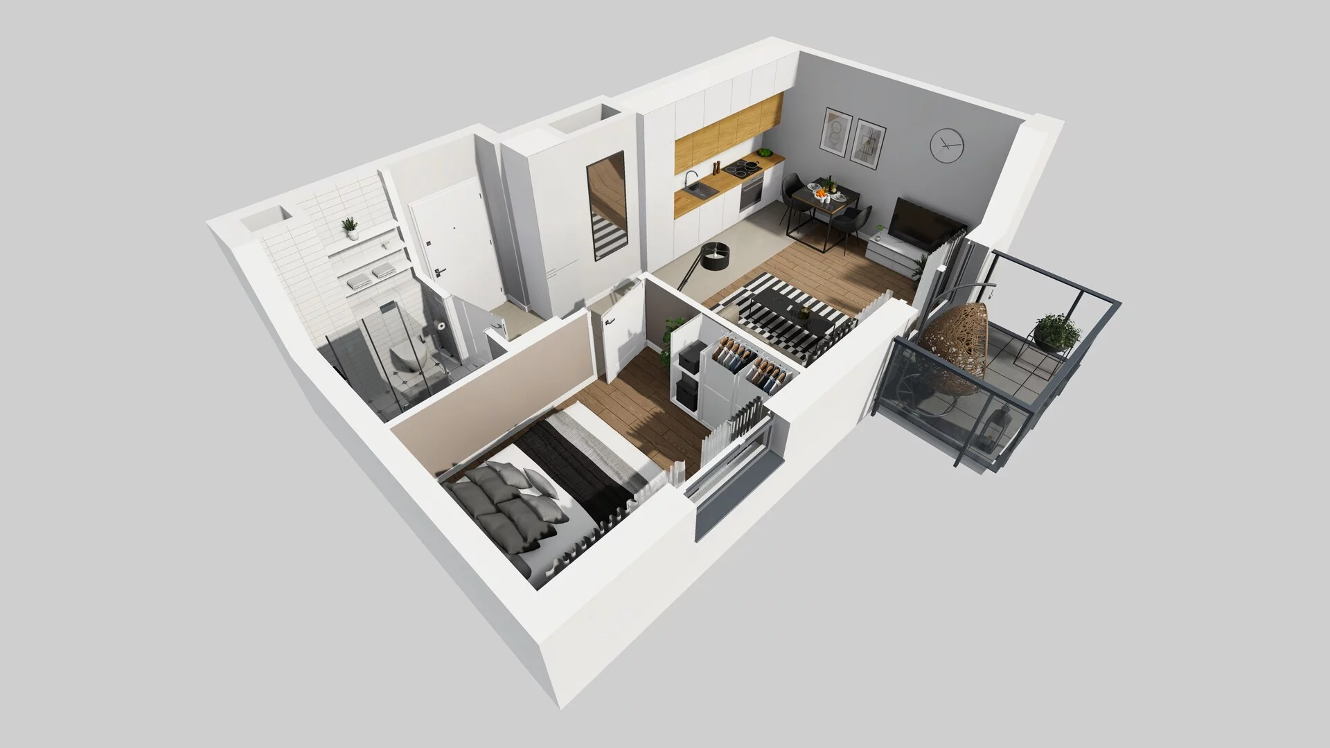 2 pokoje, mieszkanie 35,02 m², piętro 3, oferta nr C/30, Metro Zachód 8 bud. A, C, Warszawa, Bemowo, Chrzanów, ul. Szeligowska