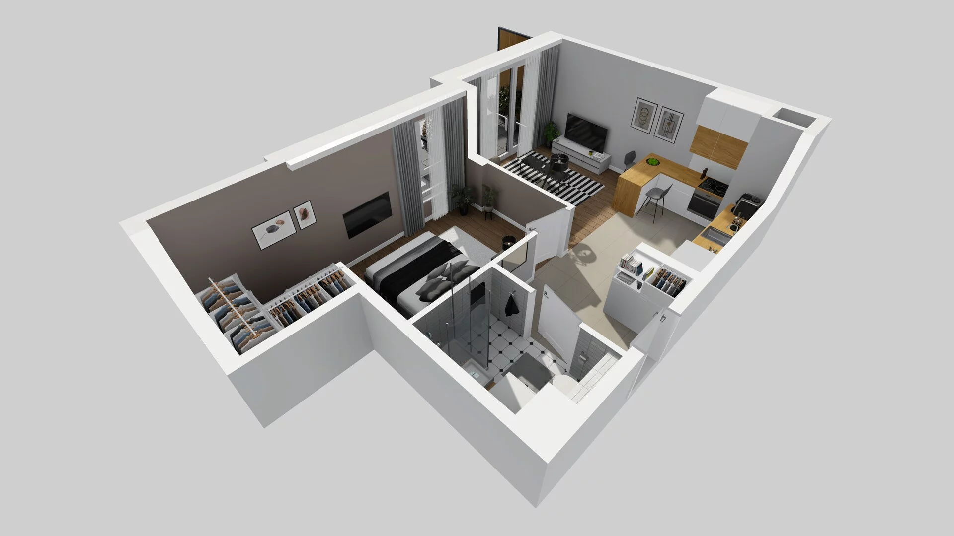 2 pokoje, mieszkanie 41,21 m², piętro 3, oferta nr C/31, Metro Zachód 8 bud. A, C, Warszawa, Bemowo, Chrzanów, ul. Szeligowska