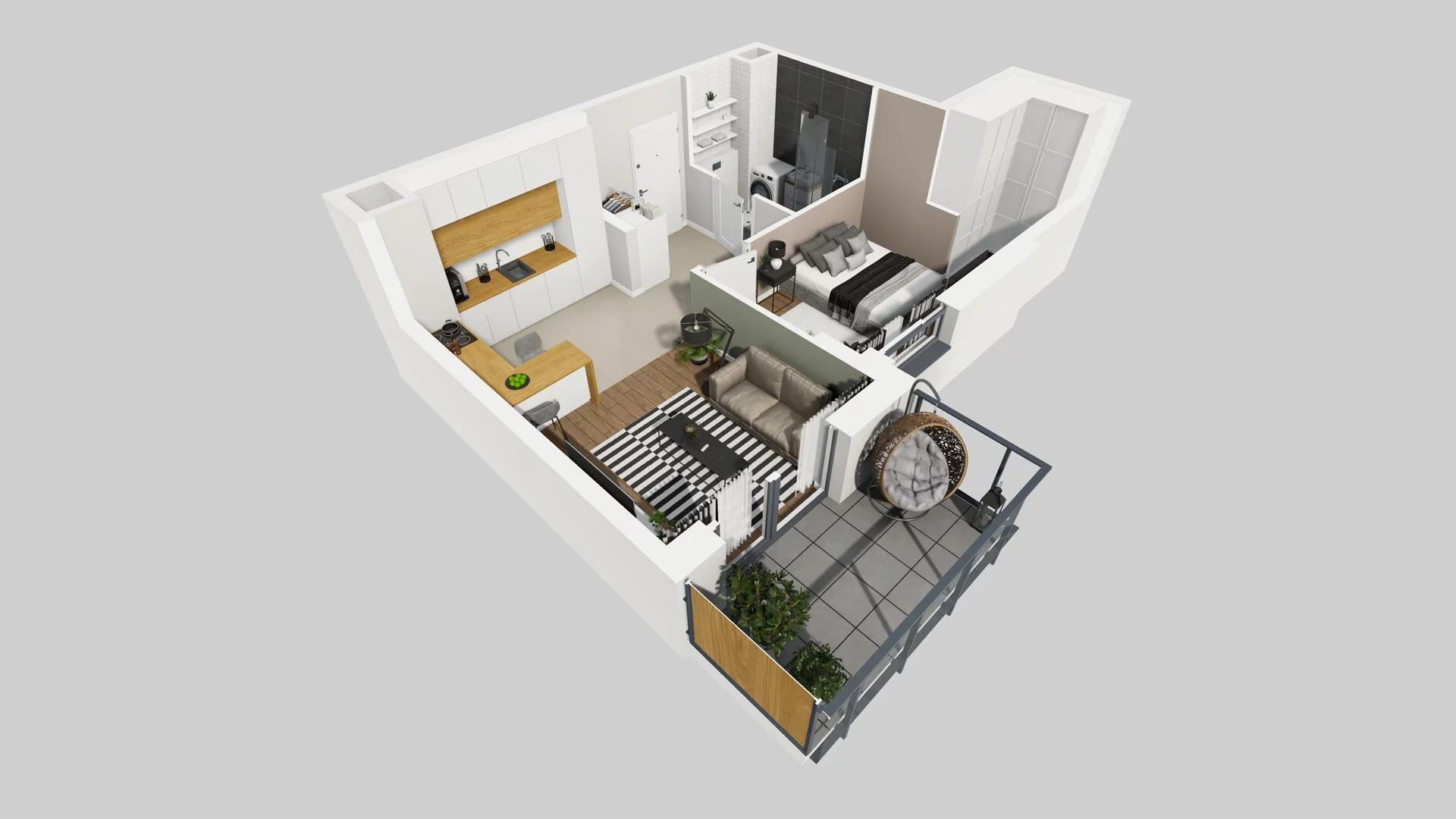 2 pokoje, mieszkanie 41,21 m², piętro 3, oferta nr C/31, Metro Zachód 8 bud. A, C, Warszawa, Bemowo, Chrzanów, ul. Szeligowska