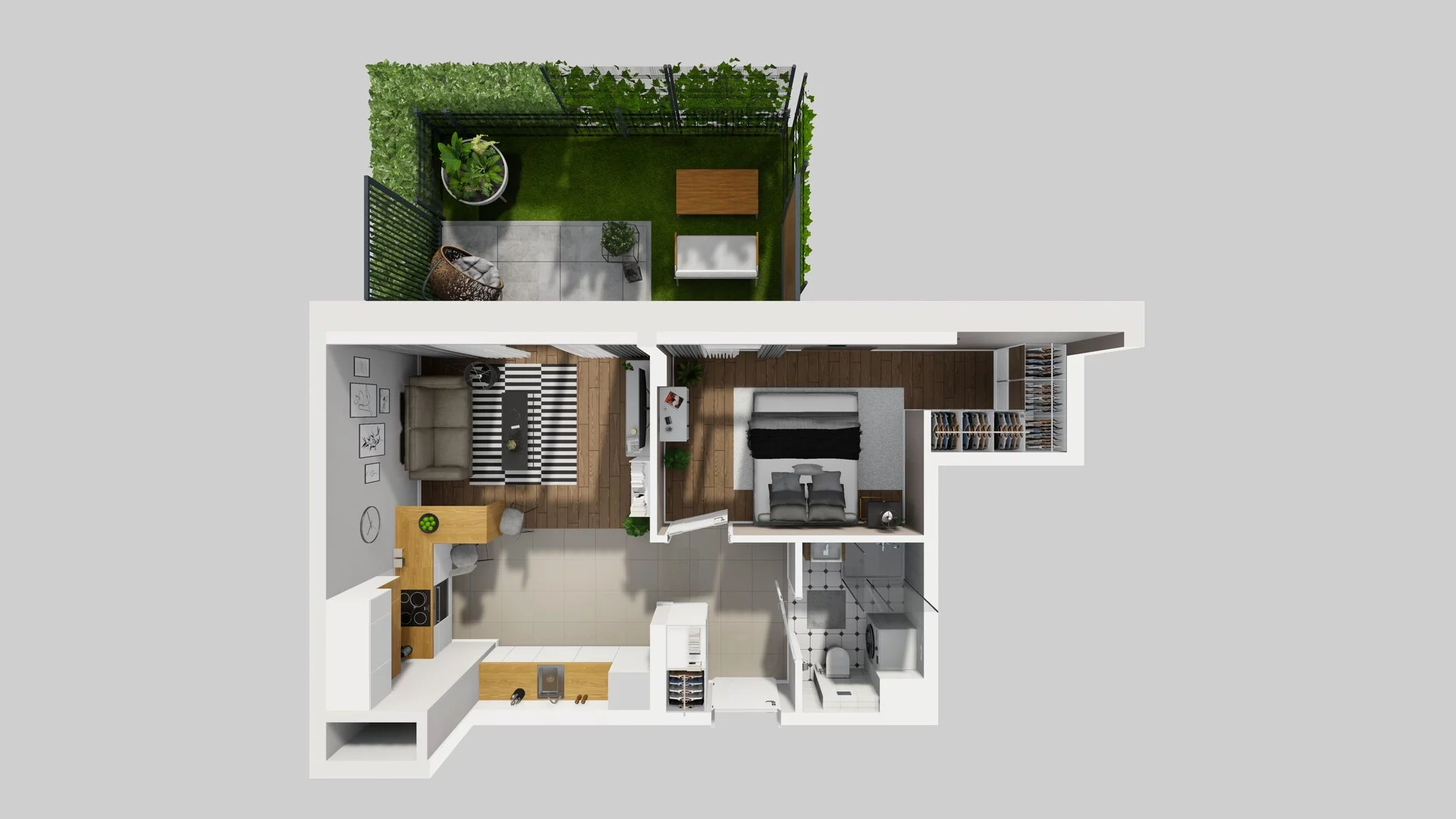 2 pokoje, mieszkanie 42,12 m², parter, oferta nr C/50, Metro Zachód 8 bud. A, C, Warszawa, Bemowo, Chrzanów, ul. Szeligowska