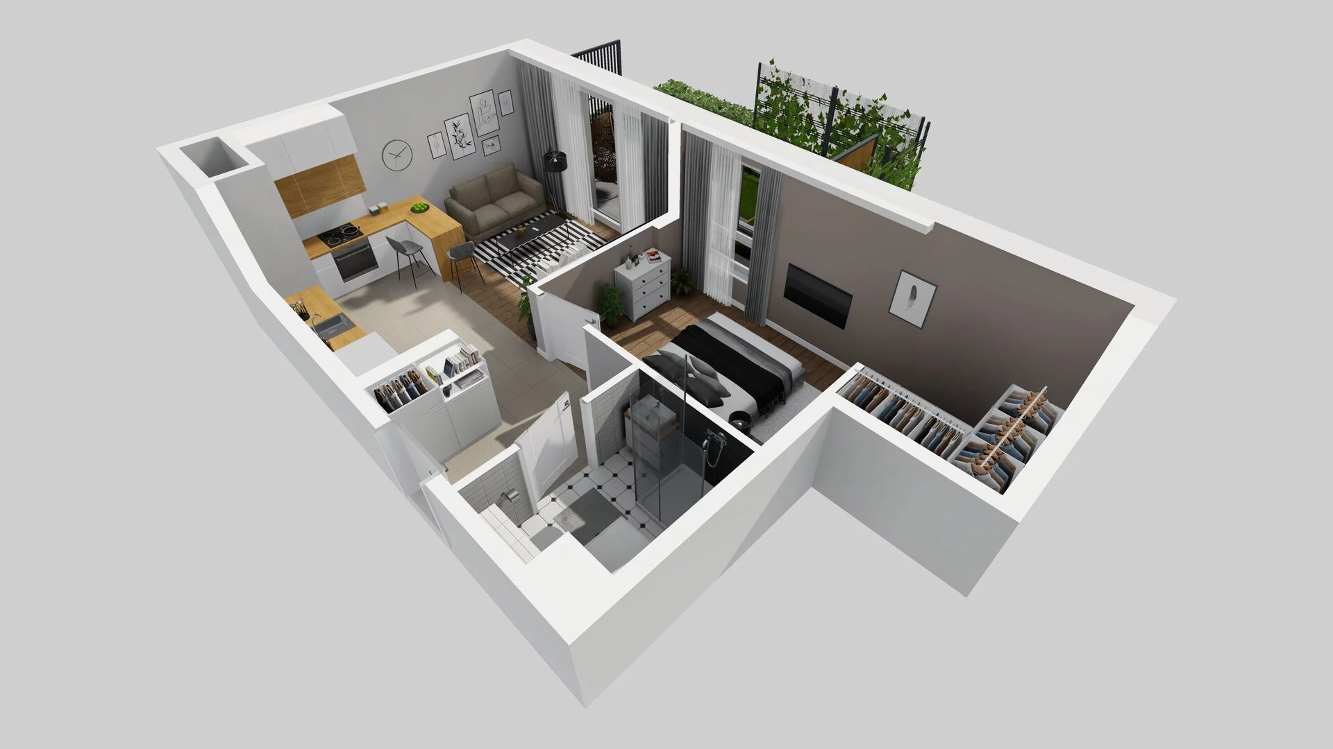 2 pokoje, mieszkanie 42,12 m², parter, oferta nr C/50, Metro Zachód 8 bud. A, C, Warszawa, Bemowo, Chrzanów, ul. Szeligowska