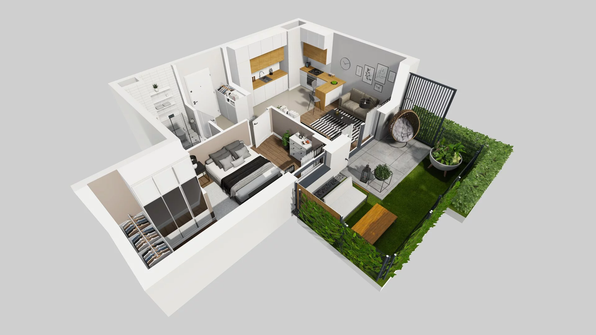 2 pokoje, mieszkanie 42,12 m², parter, oferta nr C/50, Metro Zachód 8 bud. A, C, Warszawa, Bemowo, Chrzanów, ul. Szeligowska