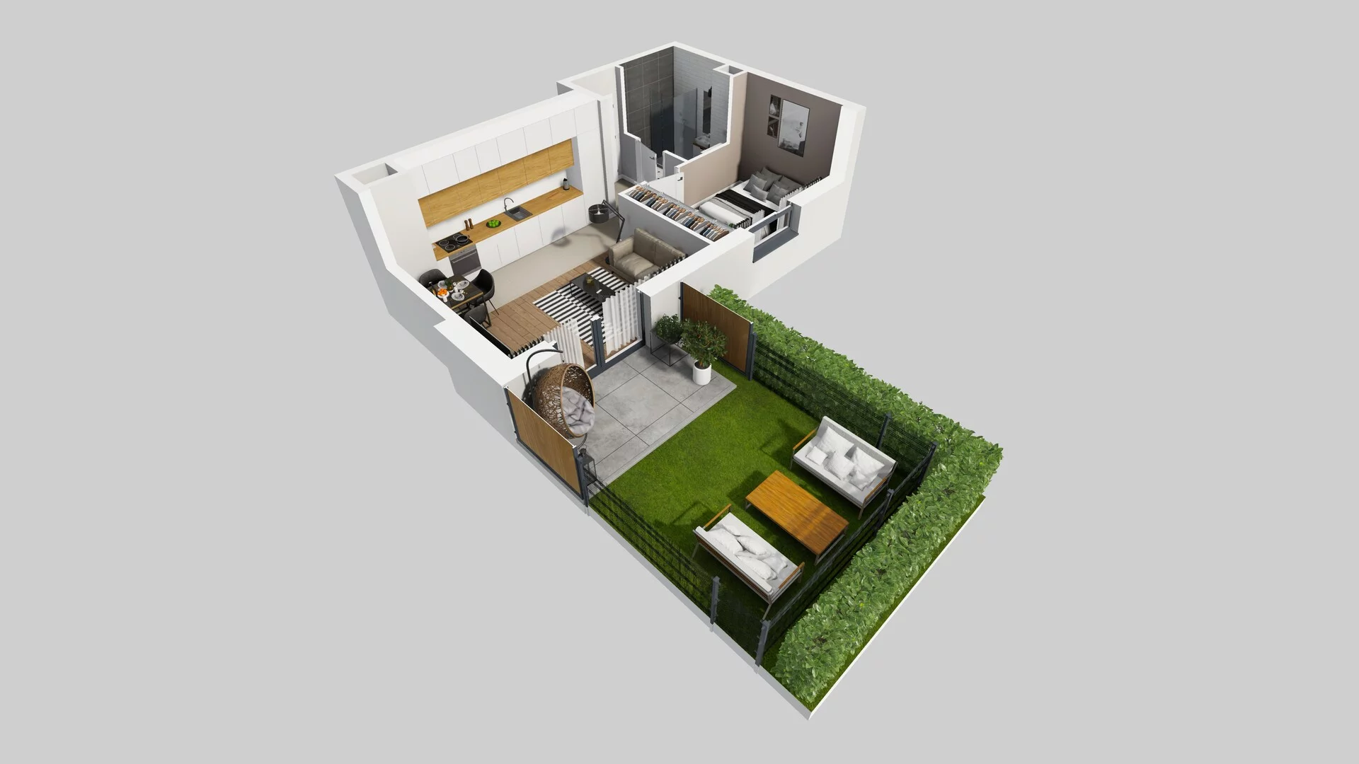 2 pokoje, mieszkanie 35,08 m², parter, oferta nr C/51, Metro Zachód 8 bud. A, C, Warszawa, Bemowo, Chrzanów, ul. Szeligowska