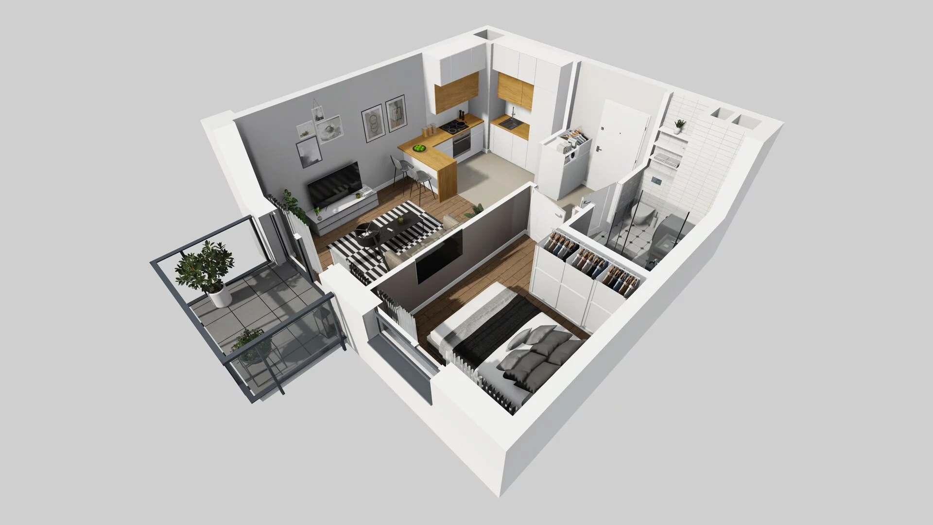 2 pokoje, mieszkanie 35,53 m², piętro 1, oferta nr C/55, Metro Zachód 8 bud. A, C, Warszawa, Bemowo, Chrzanów, ul. Szeligowska