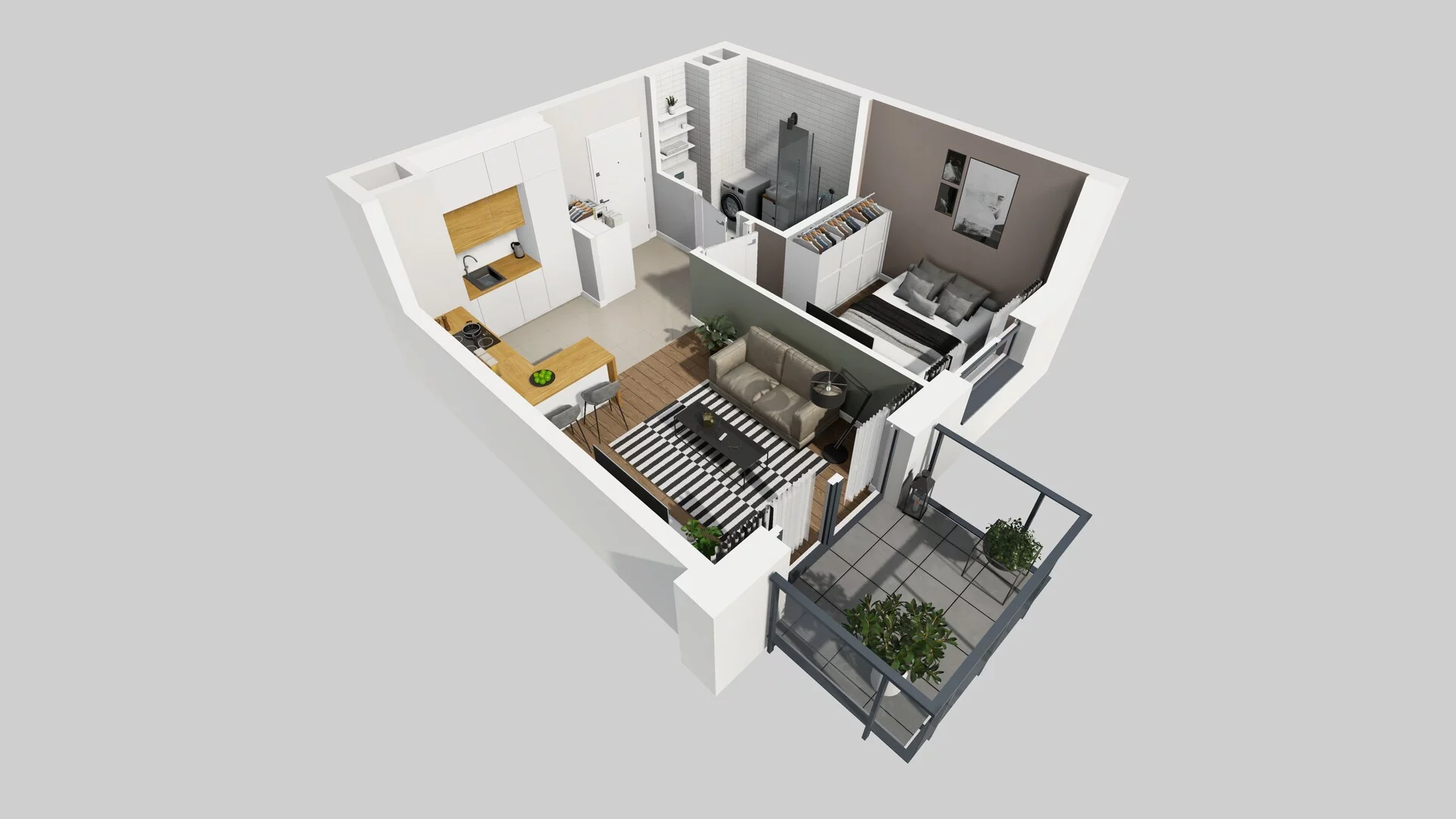 2 pokoje, mieszkanie 35,53 m², piętro 1, oferta nr C/55, Metro Zachód 8 bud. A, C, Warszawa, Bemowo, Chrzanów, ul. Szeligowska