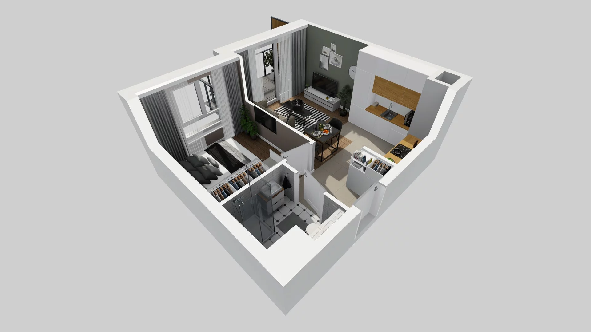 2 pokoje, mieszkanie 33,77 m², piętro 1, oferta nr C/60, Metro Zachód 8 bud. A, C, Warszawa, Bemowo, Chrzanów, ul. Szeligowska