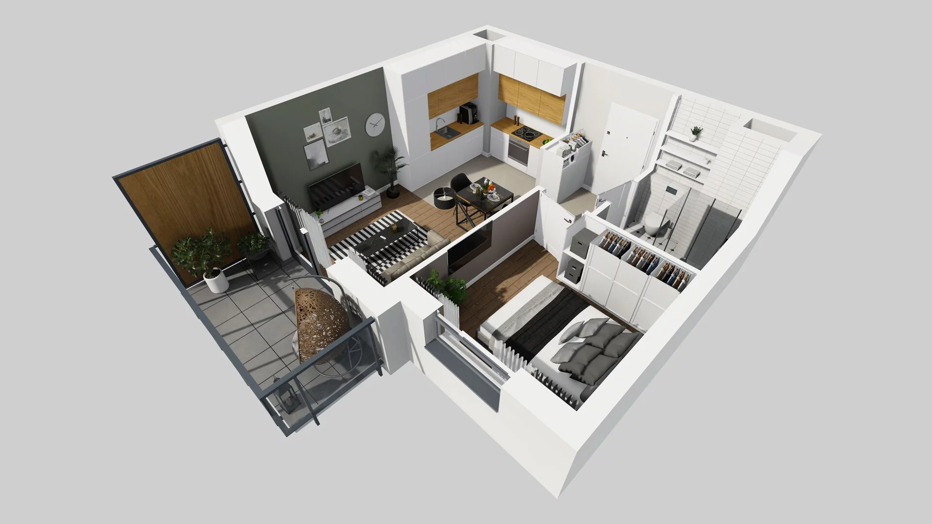 2 pokoje, mieszkanie 33,77 m², piętro 1, oferta nr C/60, Metro Zachód 8 bud. A, C, Warszawa, Bemowo, Chrzanów, ul. Szeligowska
