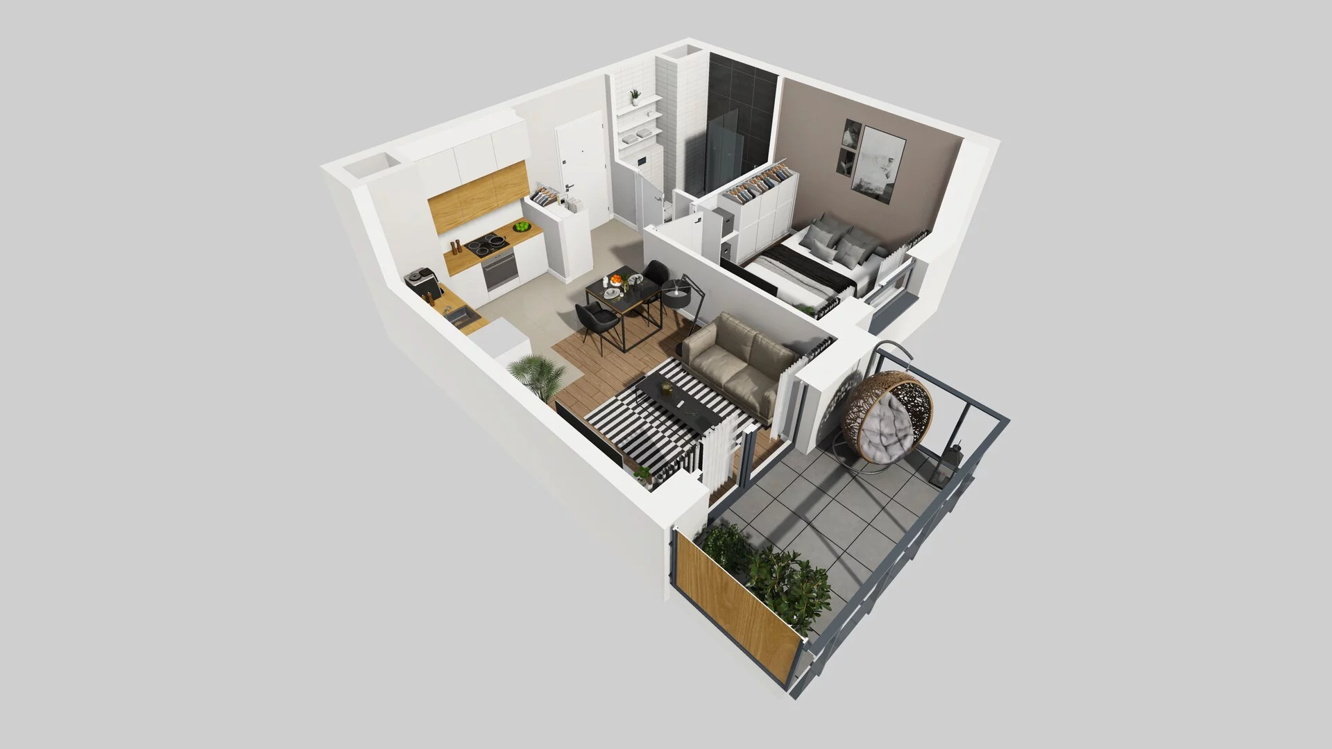 2 pokoje, mieszkanie 33,77 m², piętro 1, oferta nr C/60, Metro Zachód 8 bud. A, C, Warszawa, Bemowo, Chrzanów, ul. Szeligowska
