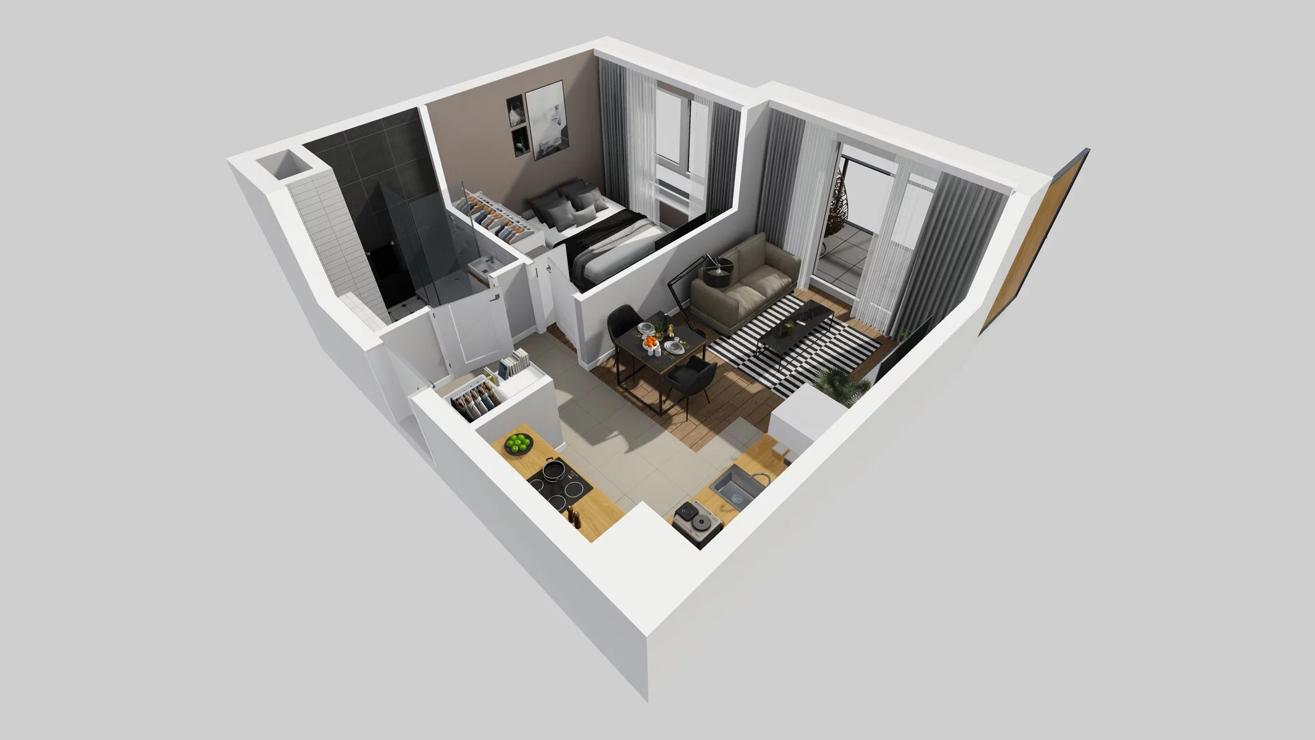 2 pokoje, mieszkanie 33,77 m², piętro 1, oferta nr C/60, Metro Zachód 8 bud. A, C, Warszawa, Bemowo, Chrzanów, ul. Szeligowska