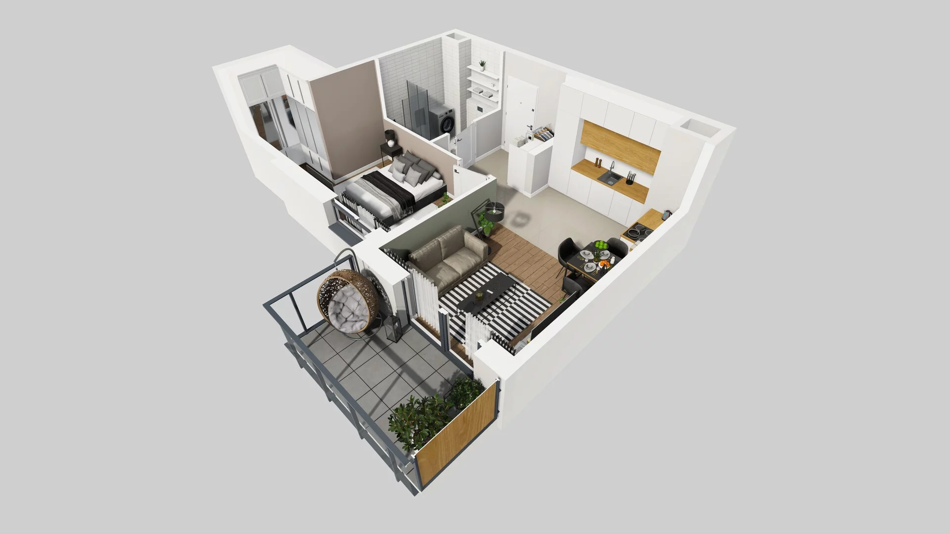 2 pokoje, mieszkanie 41,01 m², piętro 1, oferta nr C/61, Metro Zachód 8 bud. A, C, Warszawa, Bemowo, Chrzanów, ul. Szeligowska
