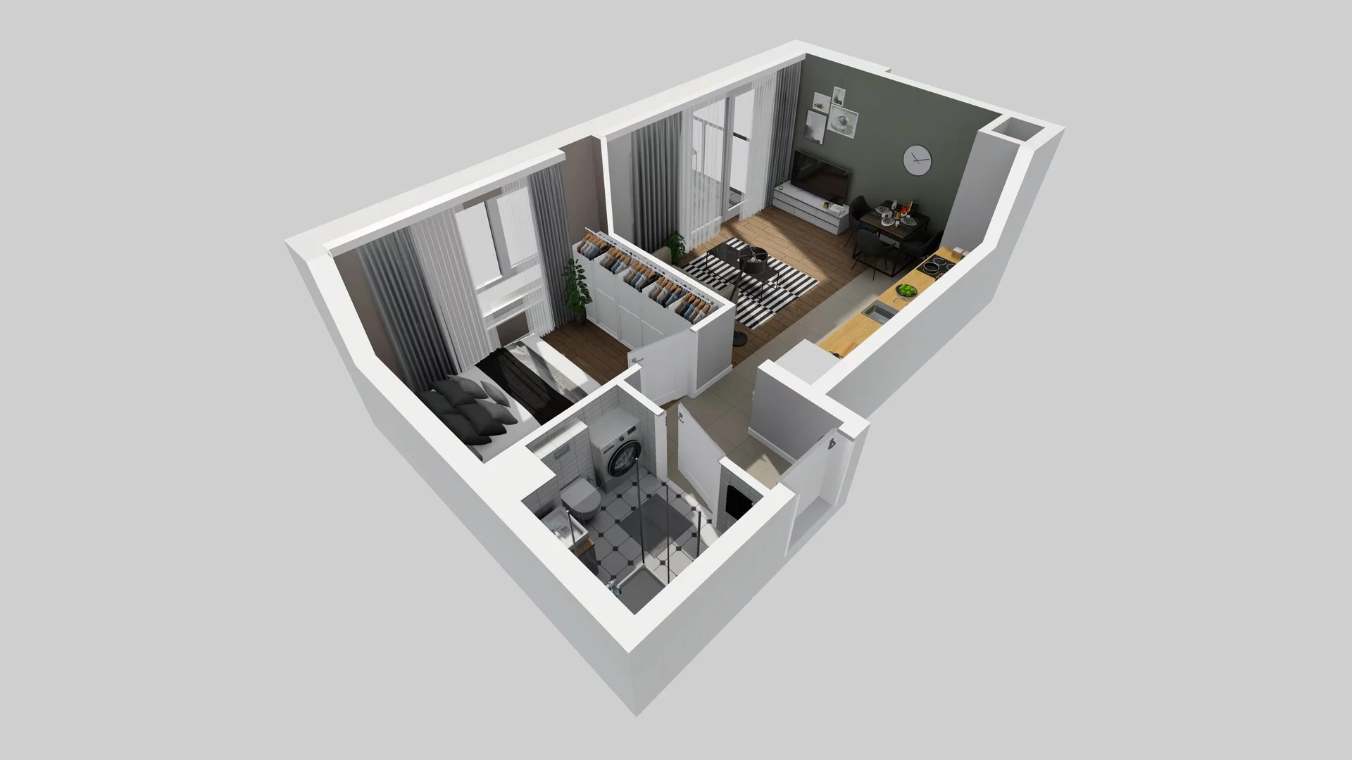 2 pokoje, mieszkanie 35,08 m², piętro 4, oferta nr C/92, Metro Zachód 8 bud. A, C, Warszawa, Bemowo, Chrzanów, ul. Szeligowska