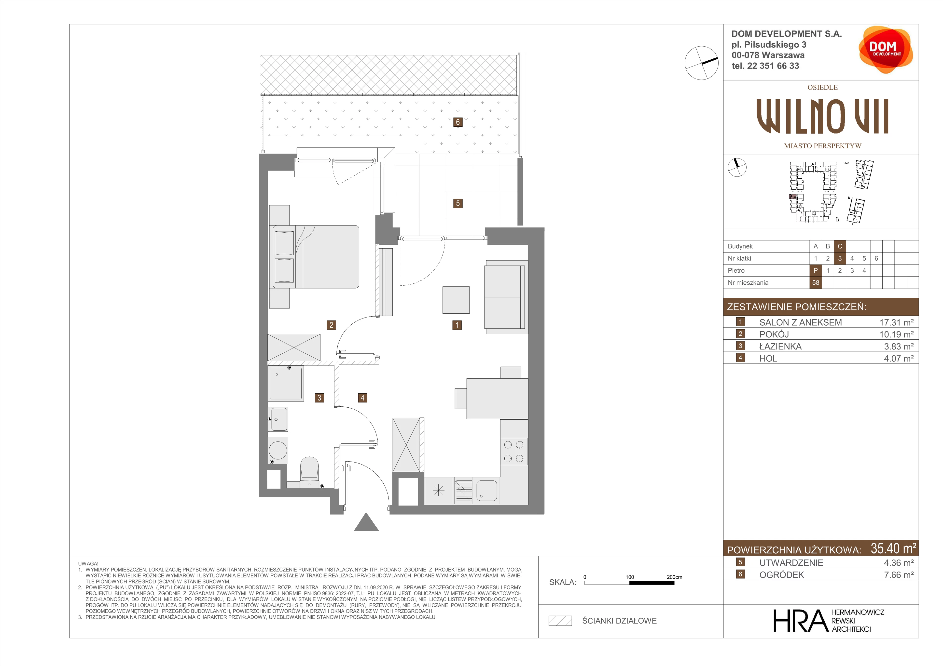 Mieszkanie 35,40 m², parter, oferta nr C/58, Osiedle Wilno 7, Warszawa, Targówek, Elsnerów, ul. Janowiecka