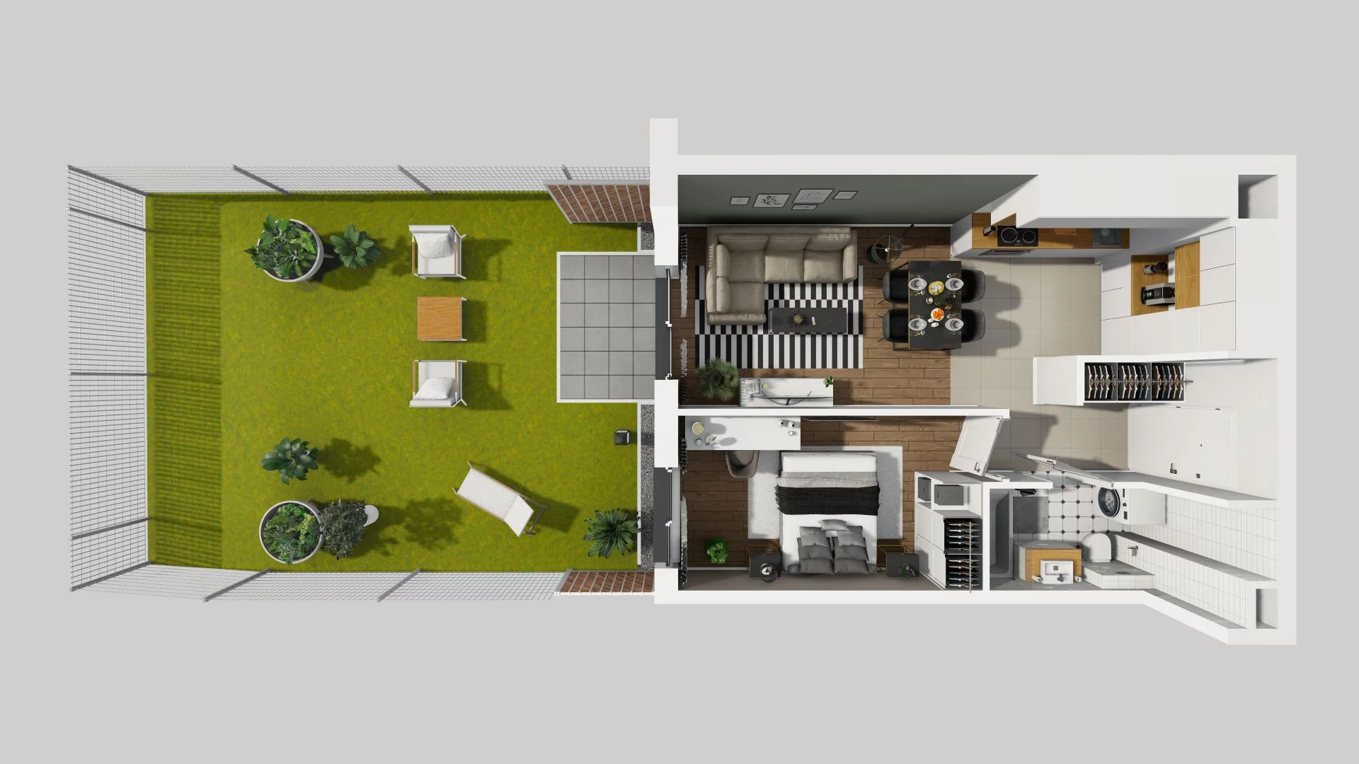 2 pokoje, mieszkanie 41,08 m², parter, oferta nr A/3, Osiedle Rapsodia, Wrocław, Karłowice-Różanka, Różanka, ul. Wołowska 5