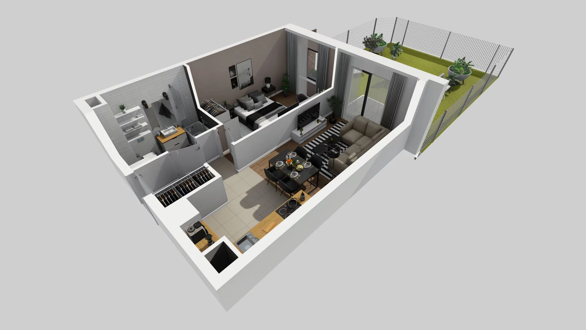 2 pokoje, mieszkanie 41,08 m², parter, oferta nr A/3, Osiedle Rapsodia, Wrocław, Karłowice-Różanka, Różanka, ul. Wołowska 5