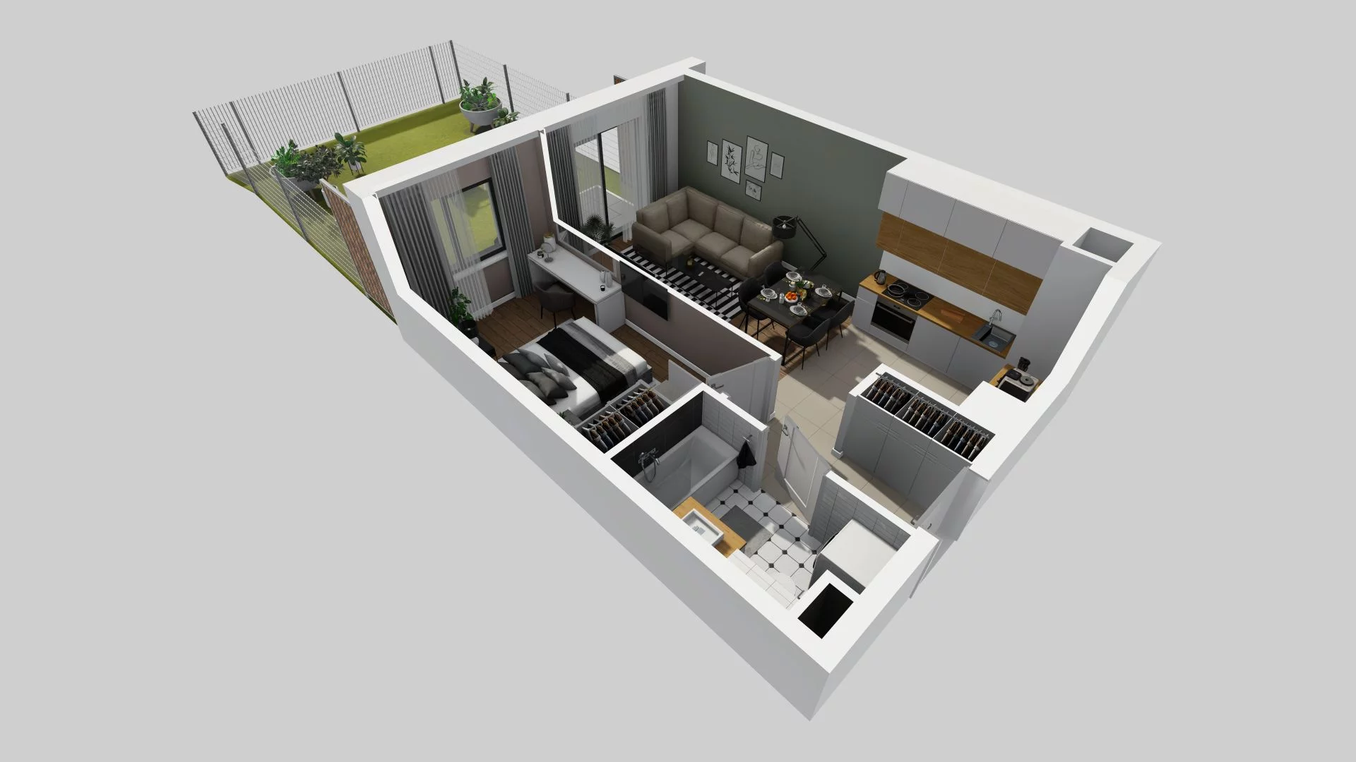2 pokoje, mieszkanie 41,08 m², parter, oferta nr A/3, Osiedle Rapsodia, Wrocław, Karłowice-Różanka, Różanka, ul. Wołowska 5