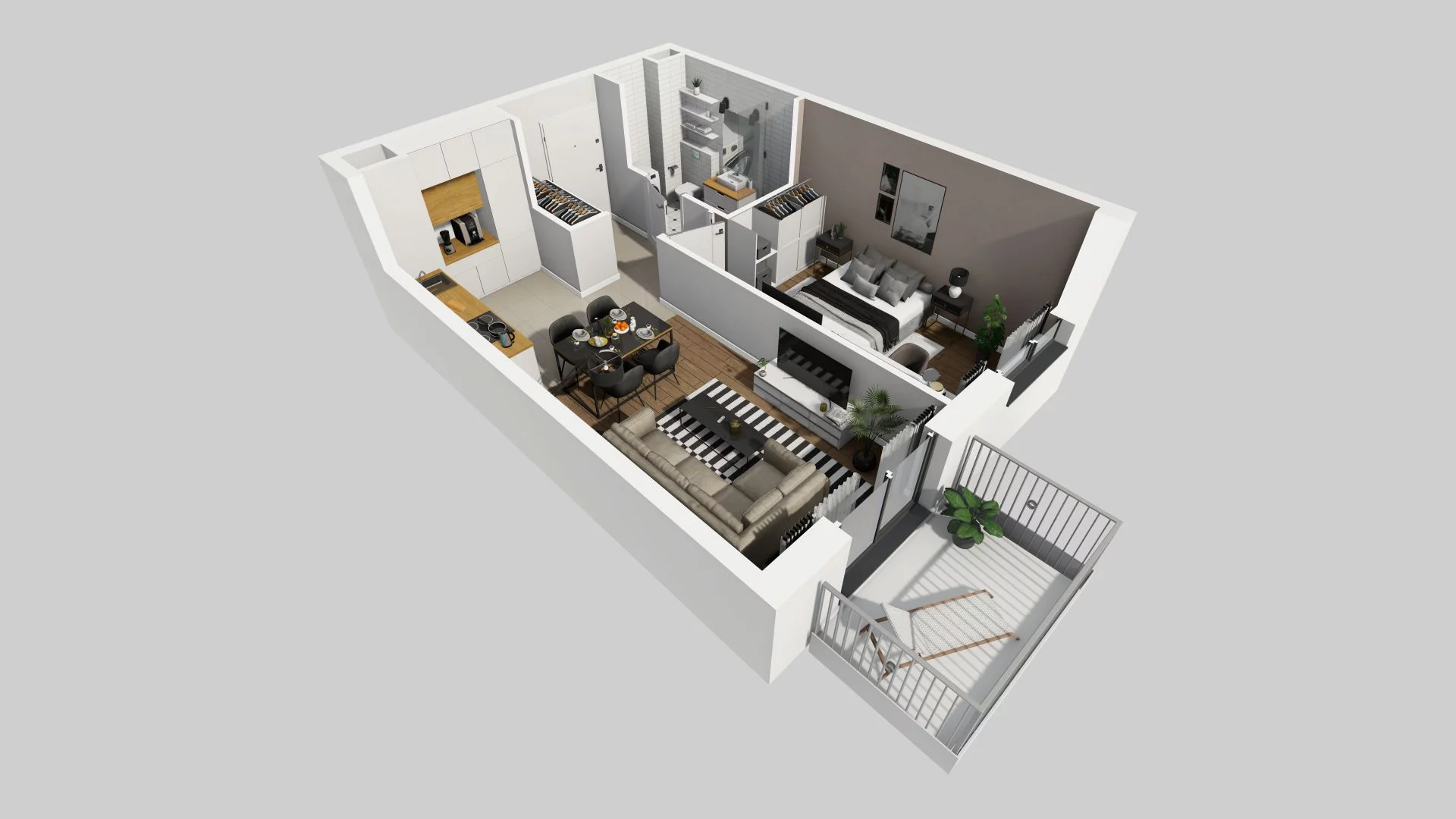 2 pokoje, mieszkanie 41,08 m², piętro 1, oferta nr A/7, Osiedle Rapsodia, Wrocław, Karłowice-Różanka, Różanka, ul. Wołowska 5