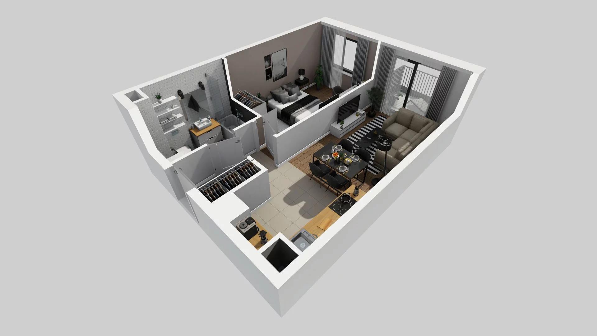 2 pokoje, mieszkanie 41,08 m², piętro 1, oferta nr A/7, Osiedle Rapsodia, Wrocław, Karłowice-Różanka, Różanka, ul. Wołowska 5