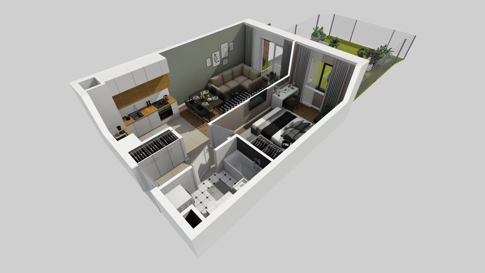 2 pokoje, mieszkanie 40,35 m², parter, oferta nr A/46, Osiedle Rapsodia, Wrocław, Karłowice-Różanka, Różanka, ul. Wołowska 5