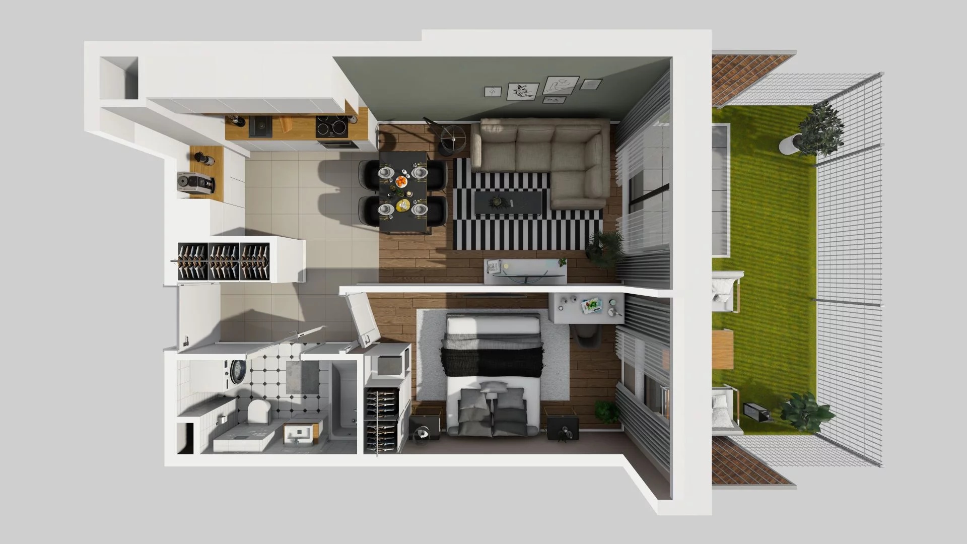 2 pokoje, mieszkanie 41,08 m², parter, oferta nr A/65, Osiedle Rapsodia, Wrocław, Karłowice-Różanka, Różanka, ul. Wołowska 5