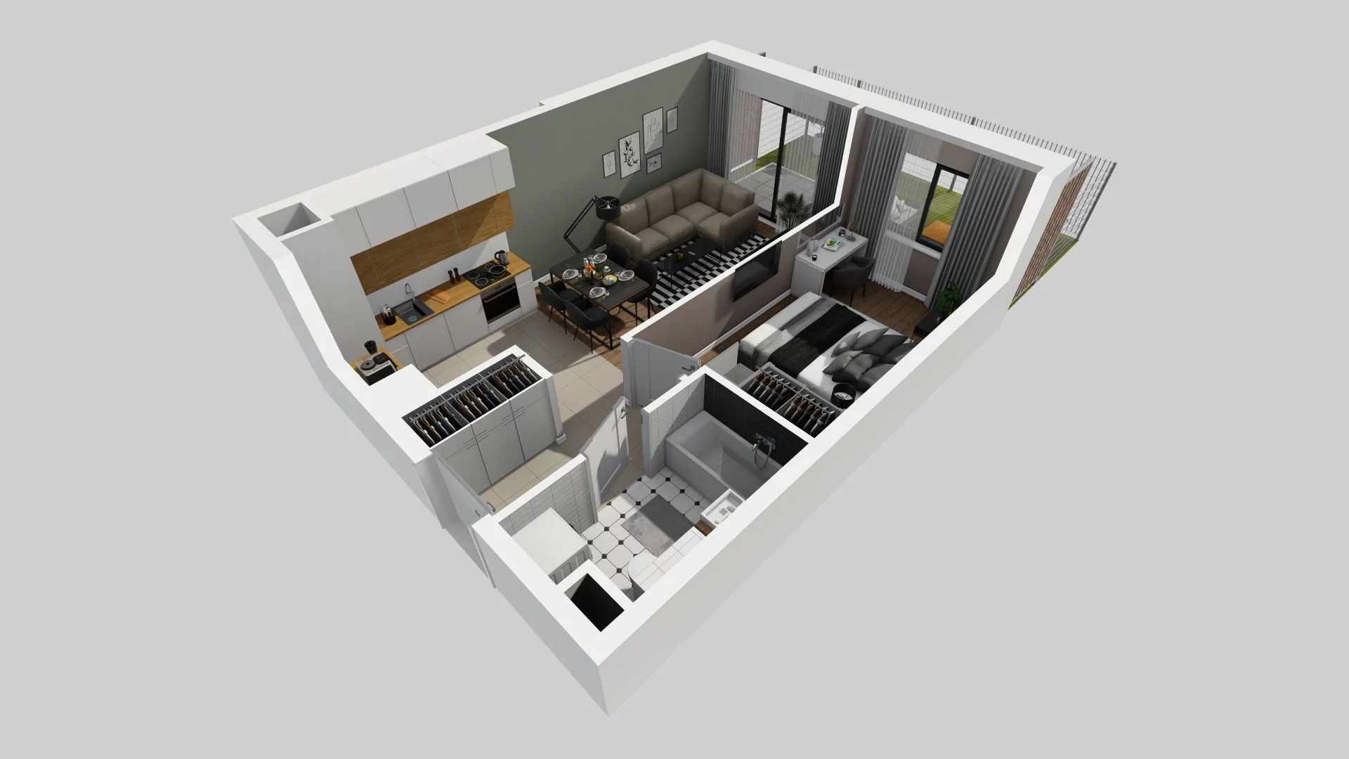 2 pokoje, mieszkanie 41,08 m², parter, oferta nr A/65, Osiedle Rapsodia, Wrocław, Karłowice-Różanka, Różanka, ul. Wołowska 5