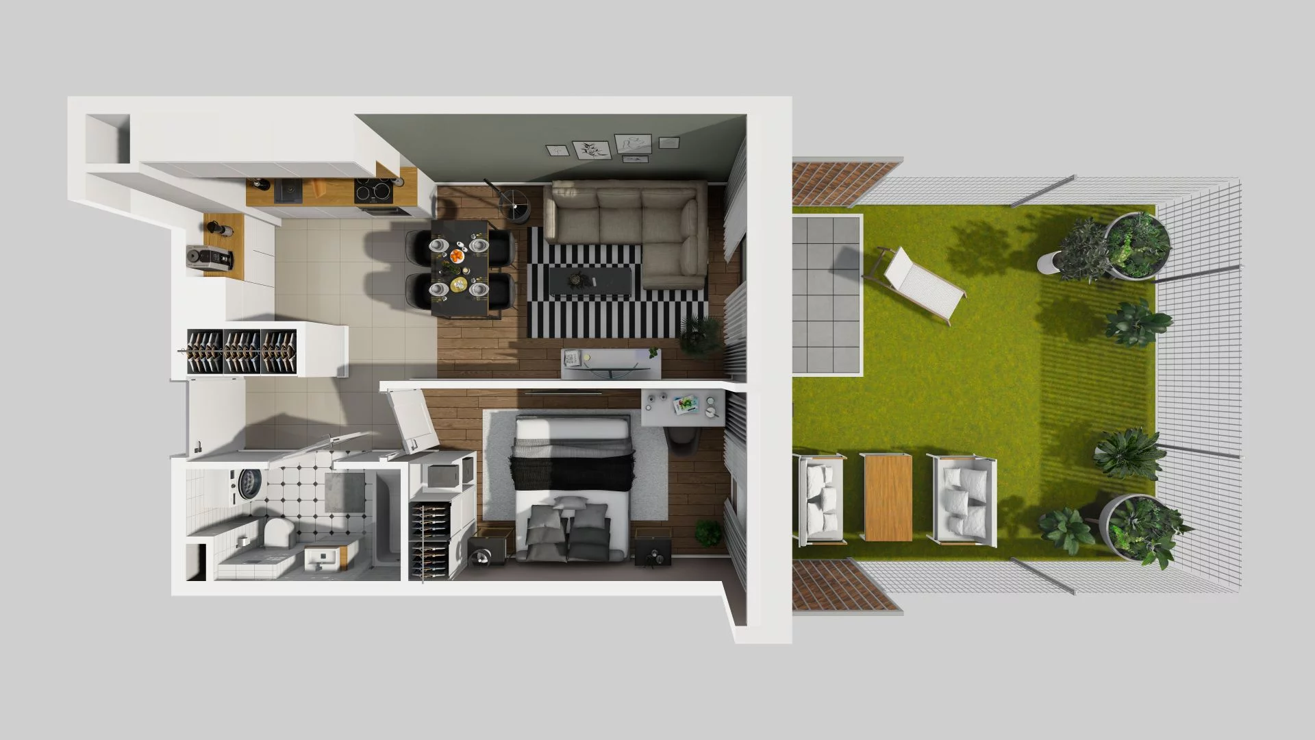 2 pokoje, mieszkanie 41,08 m², parter, oferta nr A/67, Osiedle Rapsodia, Wrocław, Karłowice-Różanka, Różanka, ul. Wołowska 5