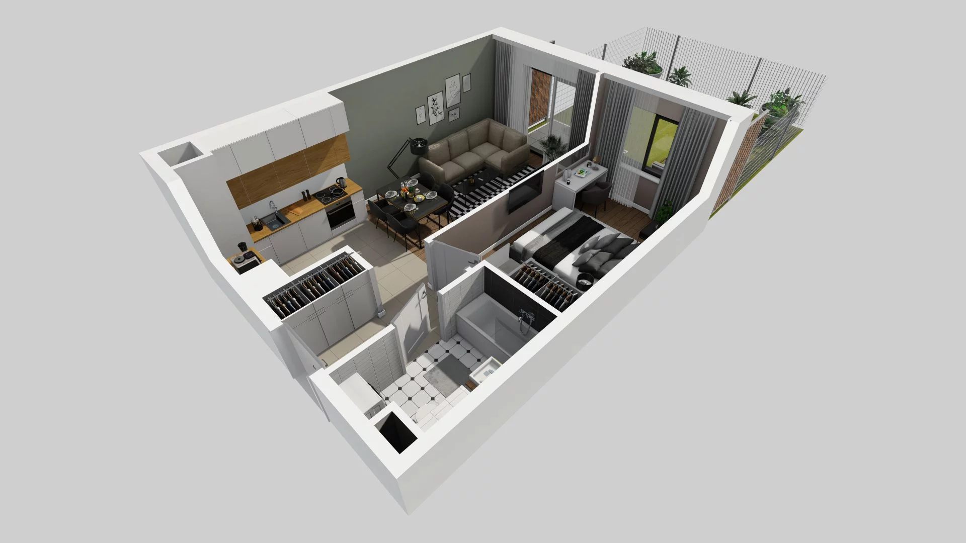 2 pokoje, mieszkanie 41,08 m², parter, oferta nr A/67, Osiedle Rapsodia, Wrocław, Karłowice-Różanka, Różanka, ul. Wołowska 5