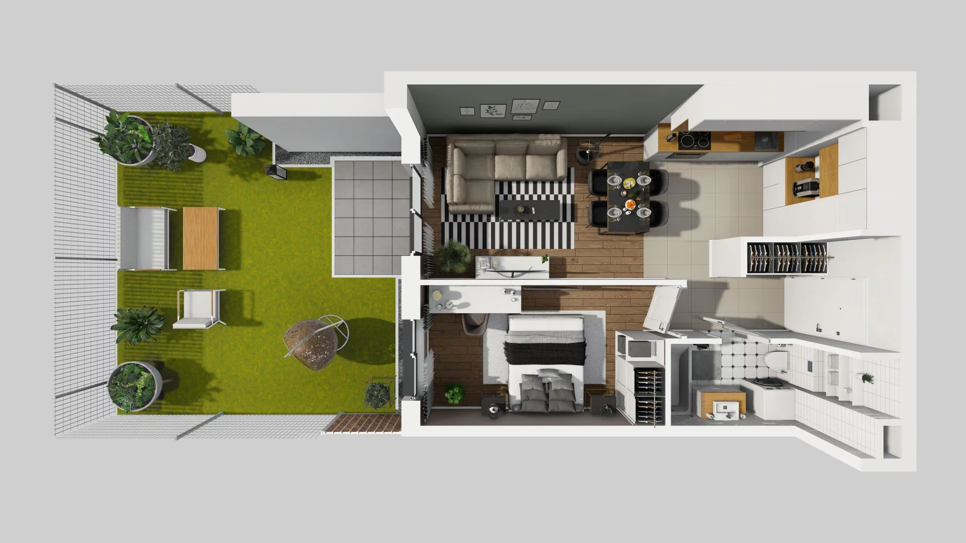 2 pokoje, mieszkanie 41,08 m², parter, oferta nr A/68, Osiedle Rapsodia, Wrocław, Karłowice-Różanka, Różanka, ul. Wołowska 5