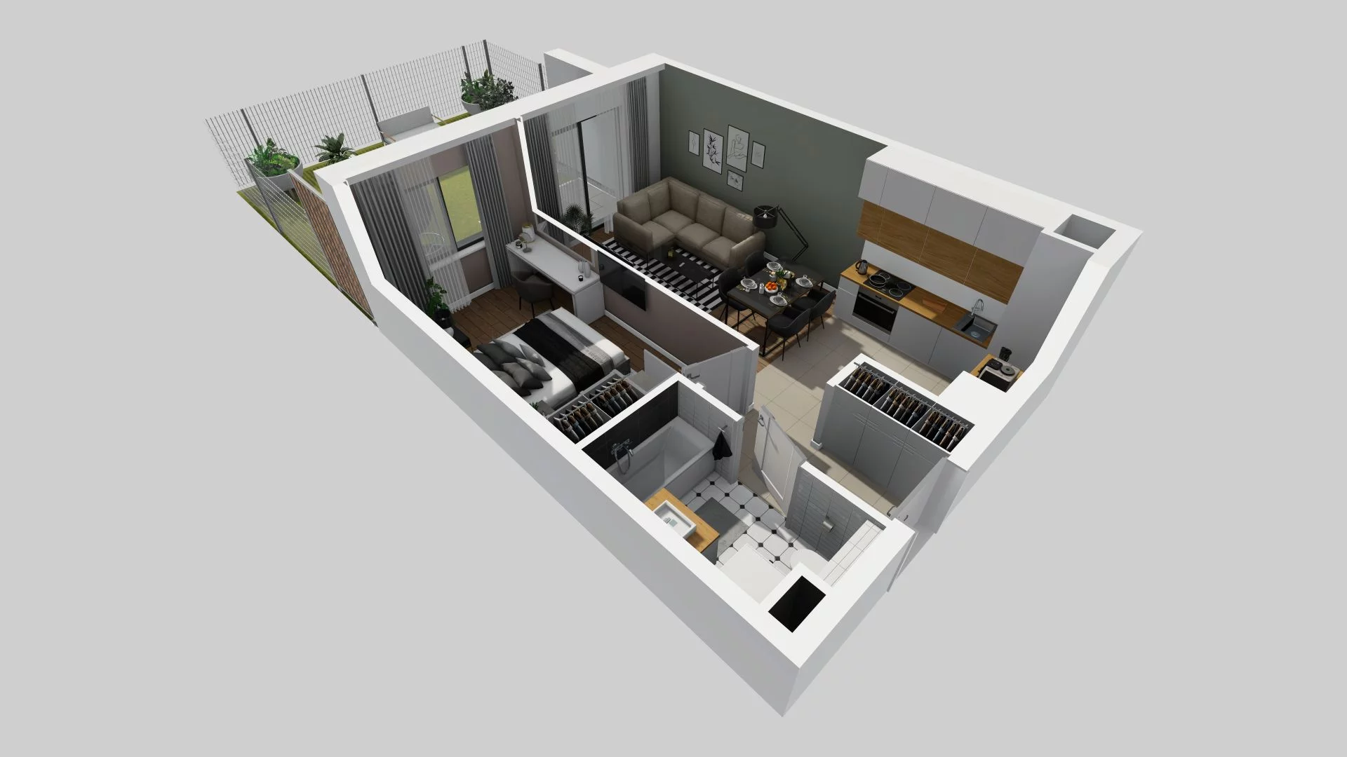 2 pokoje, mieszkanie 41,08 m², parter, oferta nr A/68, Osiedle Rapsodia, Wrocław, Karłowice-Różanka, Różanka, ul. Wołowska 5