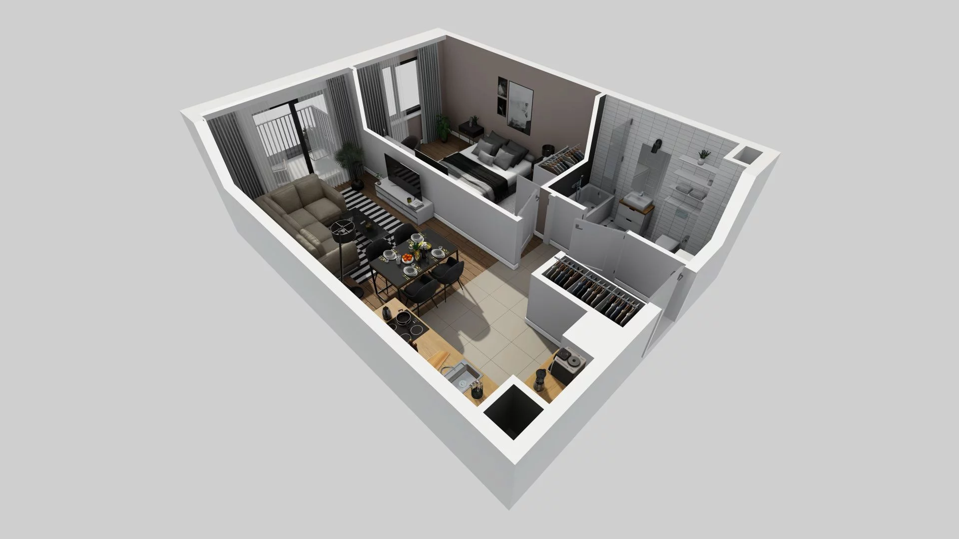 2 pokoje, mieszkanie 41,08 m², piętro 1, oferta nr A/74, Osiedle Rapsodia, Wrocław, Karłowice-Różanka, Różanka, ul. Wołowska 5