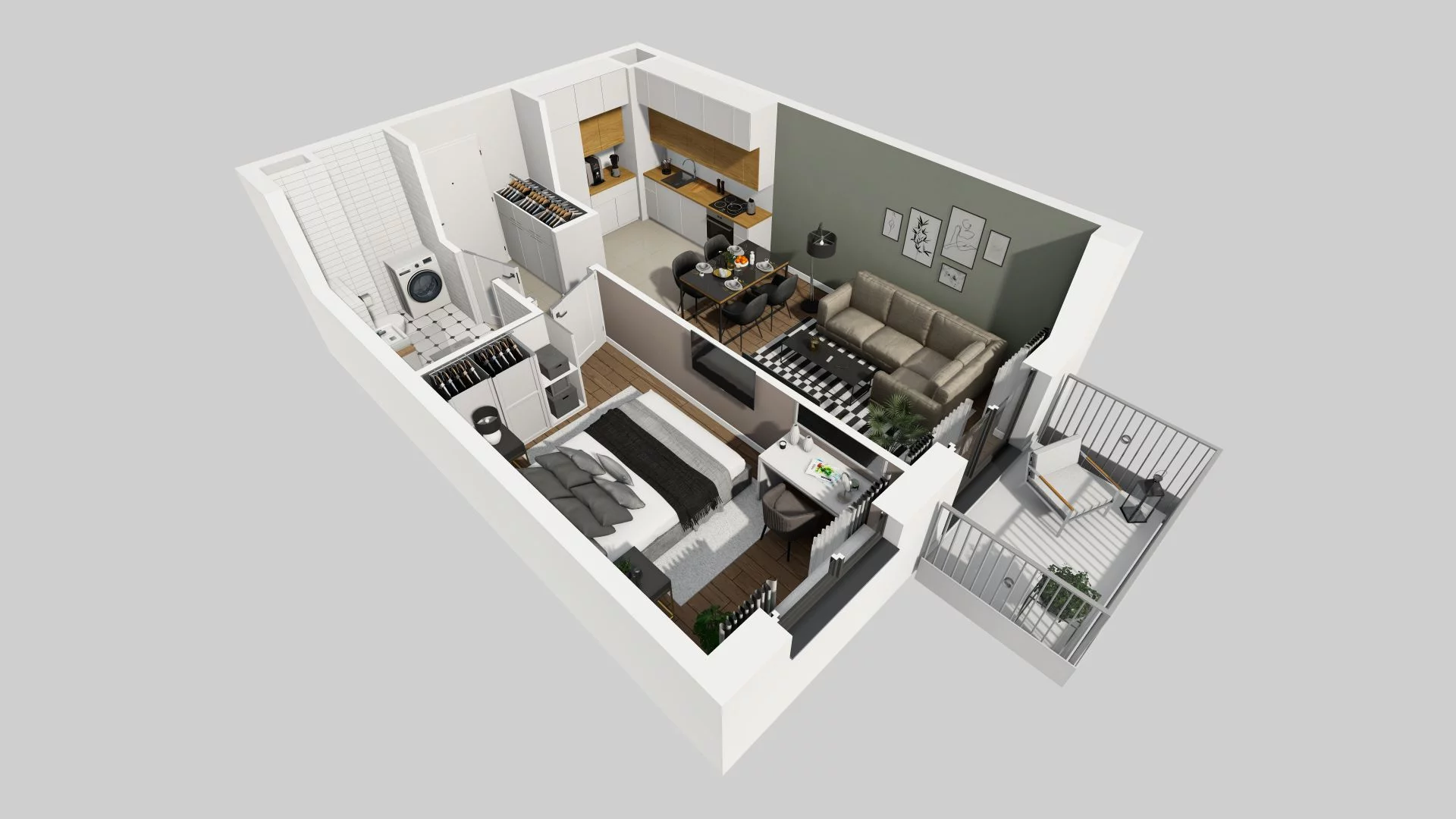 2 pokoje, mieszkanie 41,08 m², piętro 1, oferta nr A/74, Osiedle Rapsodia, Wrocław, Karłowice-Różanka, Różanka, ul. Wołowska 5