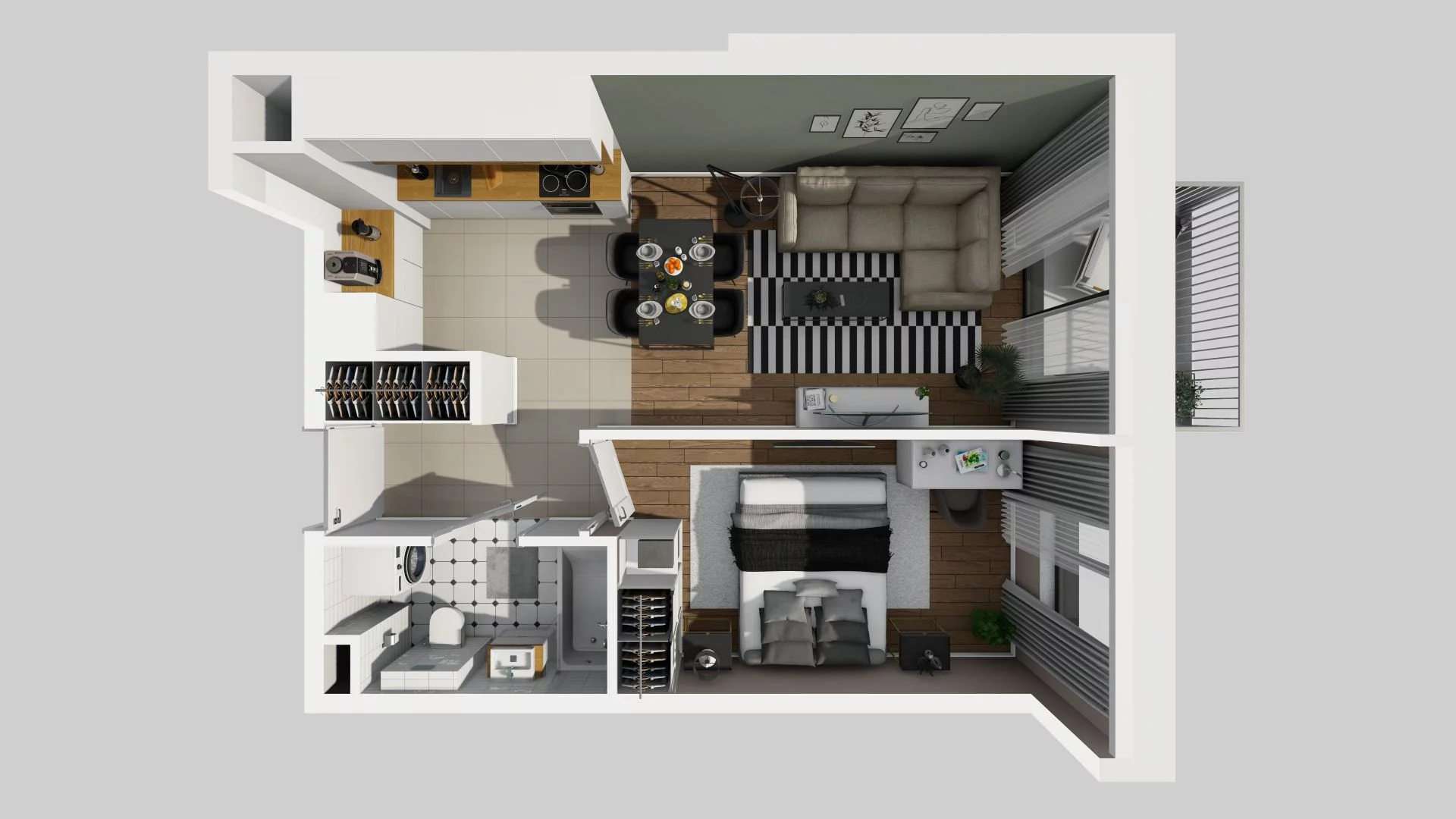 2 pokoje, mieszkanie 41,08 m², piętro 2, oferta nr A/79, Osiedle Rapsodia, Wrocław, Karłowice-Różanka, Różanka, ul. Wołowska 5