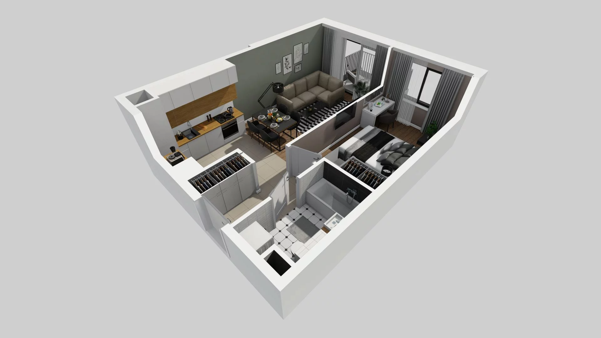 2 pokoje, mieszkanie 41,08 m², piętro 2, oferta nr A/79, Osiedle Rapsodia, Wrocław, Karłowice-Różanka, Różanka, ul. Wołowska 5