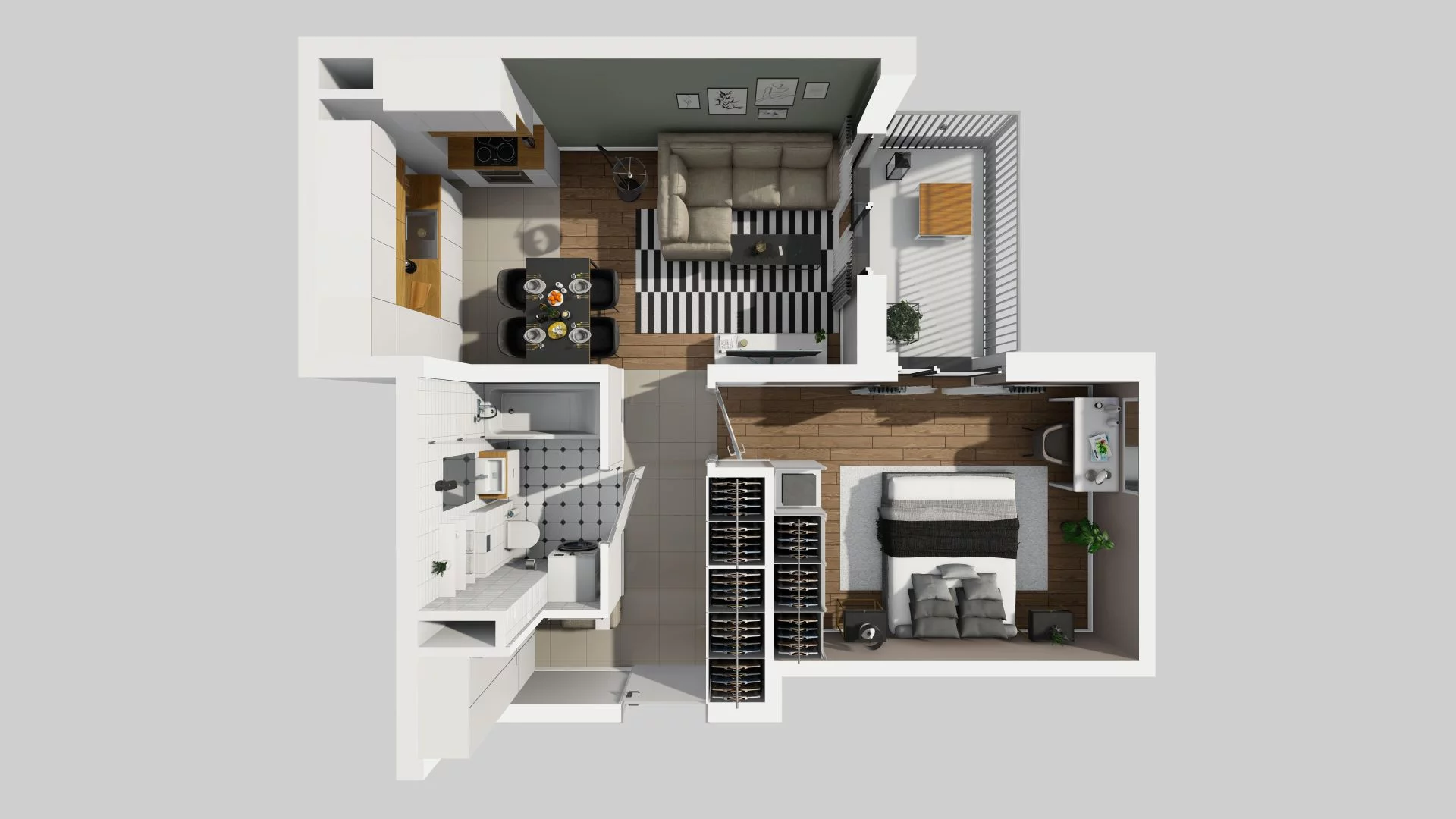2 pokoje, mieszkanie 44,93 m², piętro 2, oferta nr A/80, Osiedle Rapsodia, Wrocław, Karłowice-Różanka, Różanka, ul. Wołowska 5