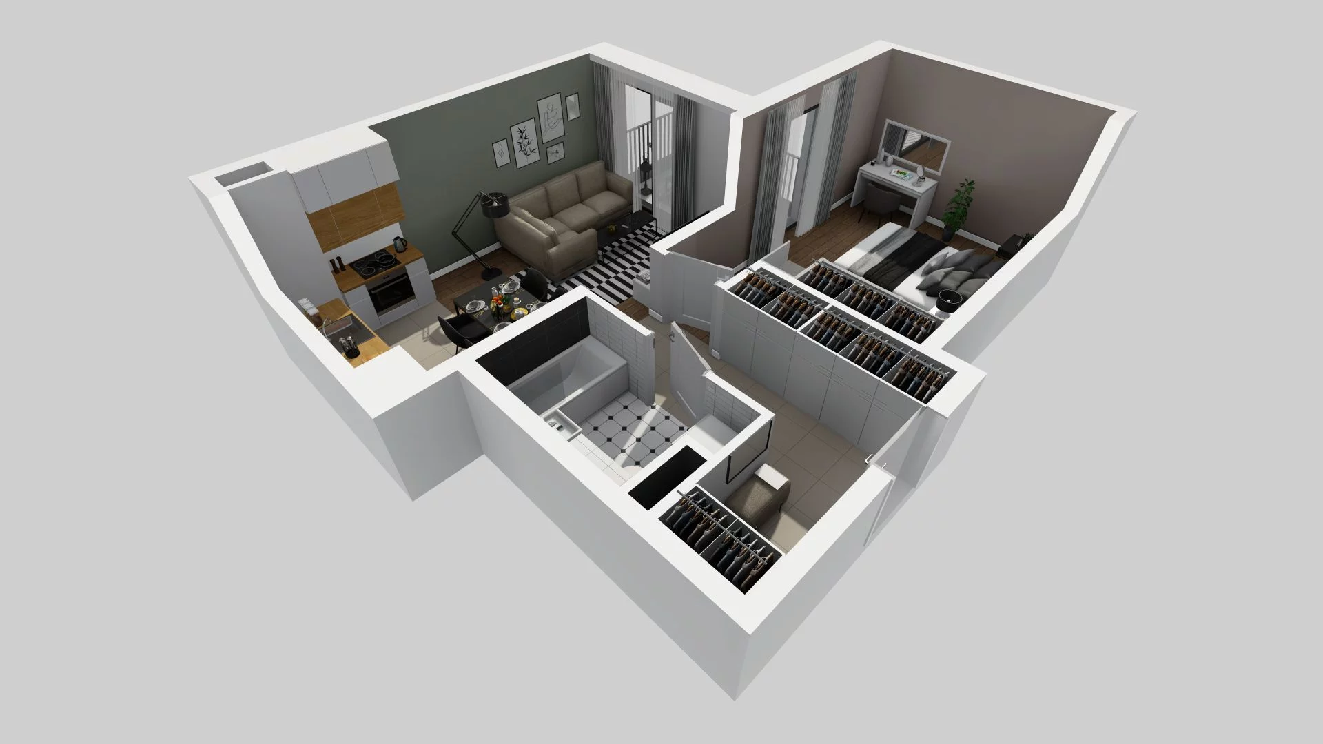 2 pokoje, mieszkanie 44,93 m², piętro 2, oferta nr A/80, Osiedle Rapsodia, Wrocław, Karłowice-Różanka, Różanka, ul. Wołowska 5