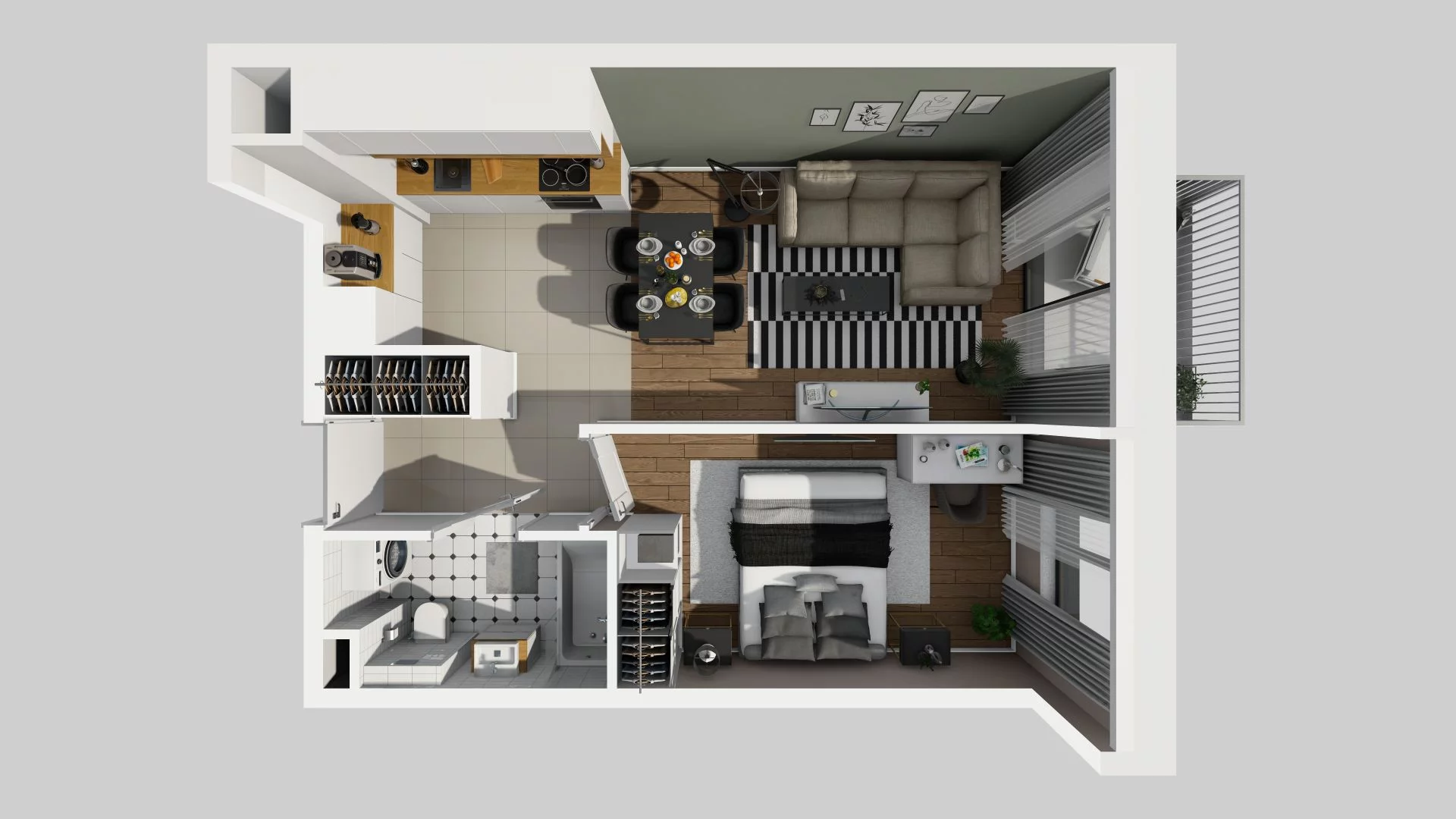 2 pokoje, mieszkanie 41,08 m², piętro 2, oferta nr A/82, Osiedle Rapsodia, Wrocław, Karłowice-Różanka, Różanka, ul. Wołowska 5